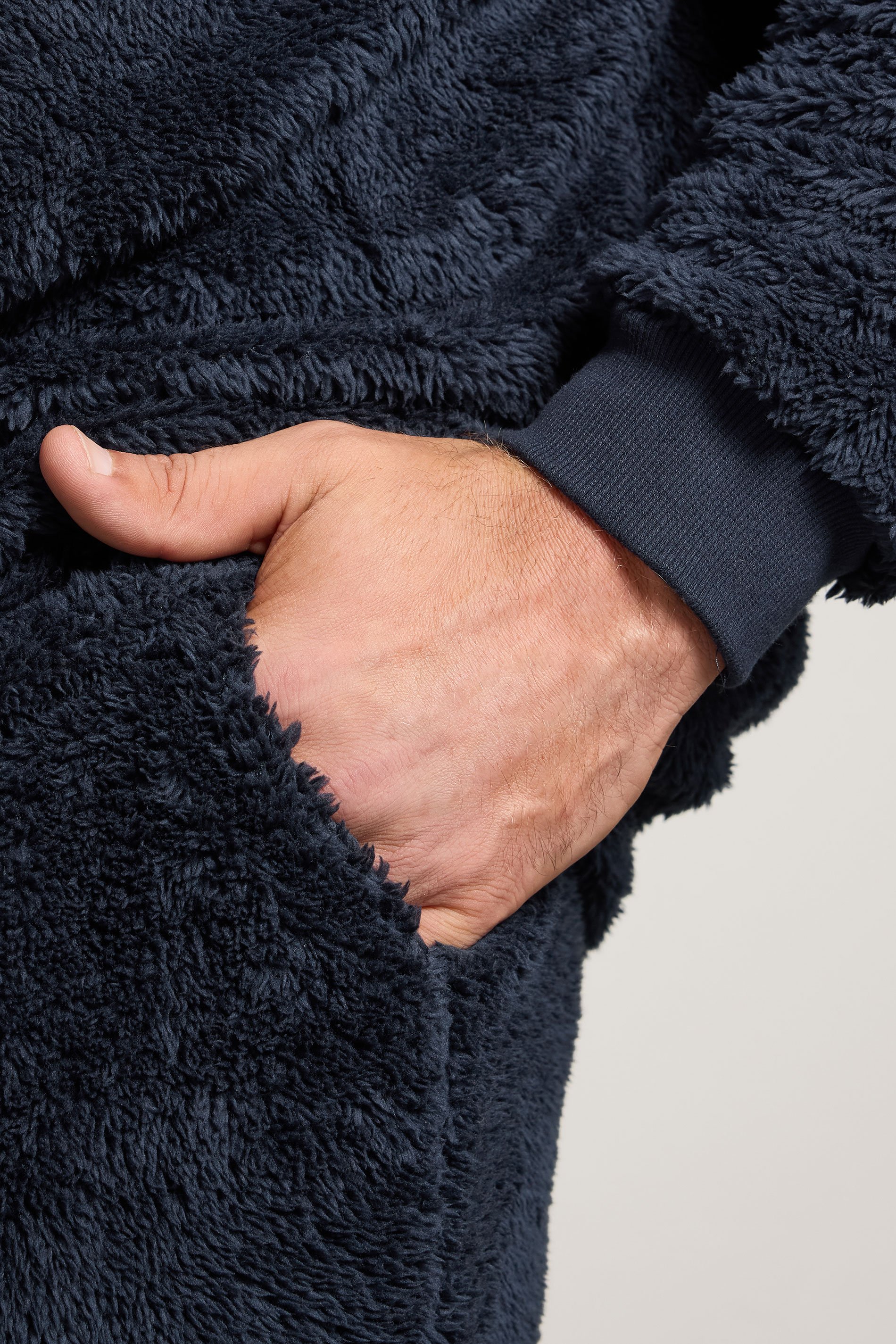 BadRhino Big & Tall Navy Blue Super soft Fleece Lounge Set | BadRhino 4