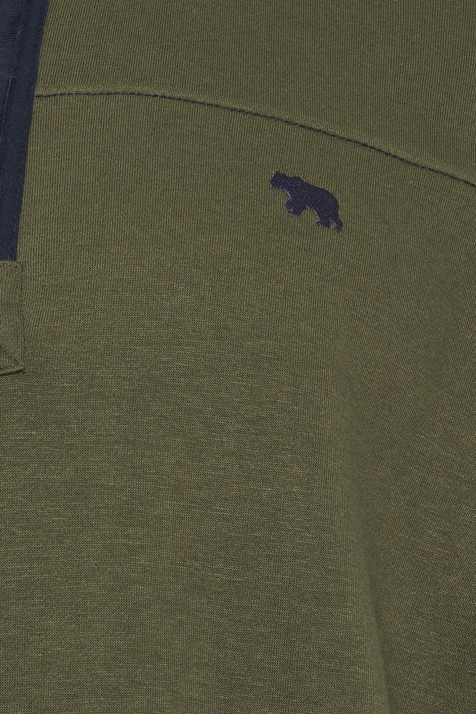 D555 Big & Tall Khaki Green Embroidered Quarter Zip Sweatshirt | BadRhino 3