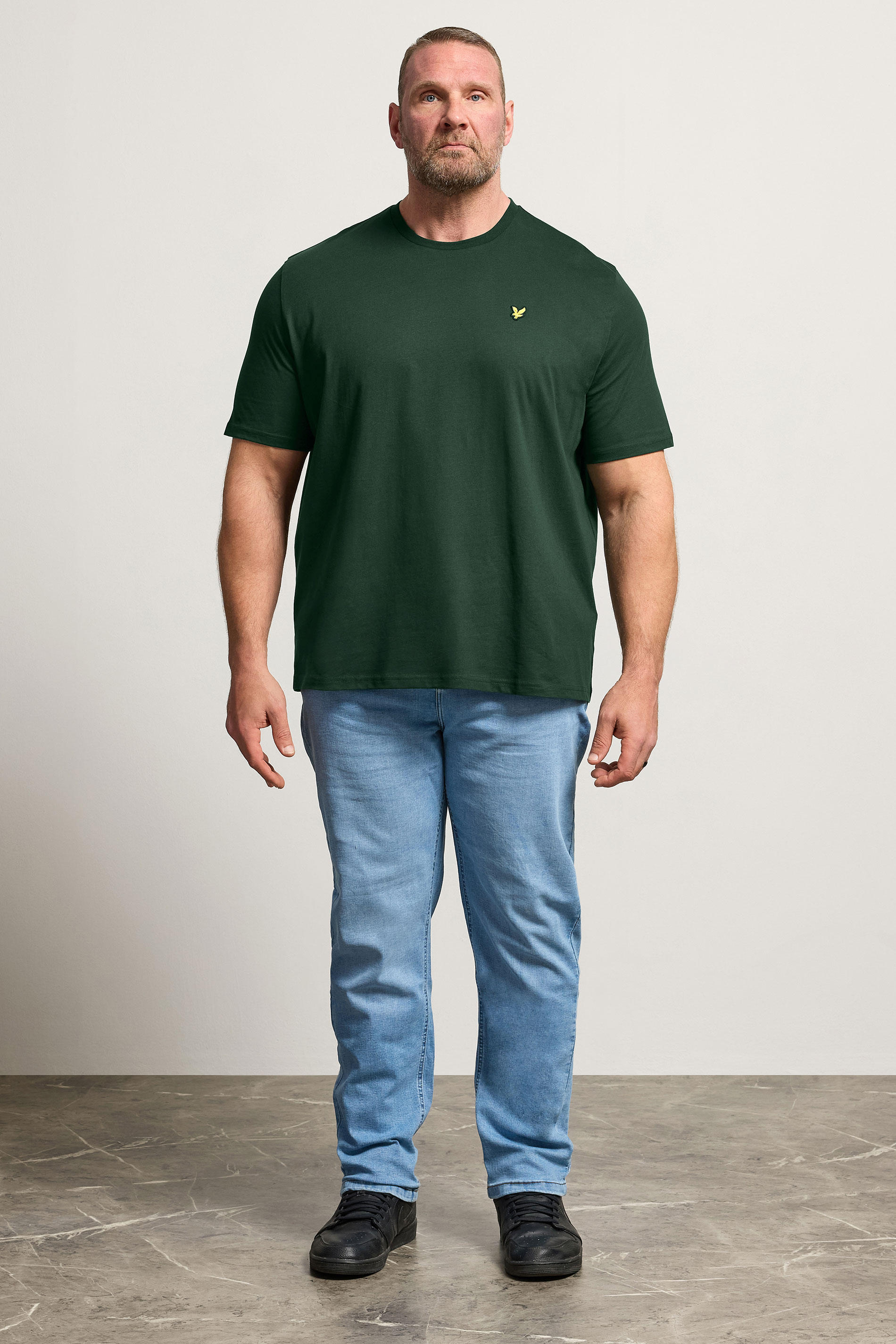 LYLE & SCOTT Big & Tall Dark Green Core T-Shirt | BadRhino 1