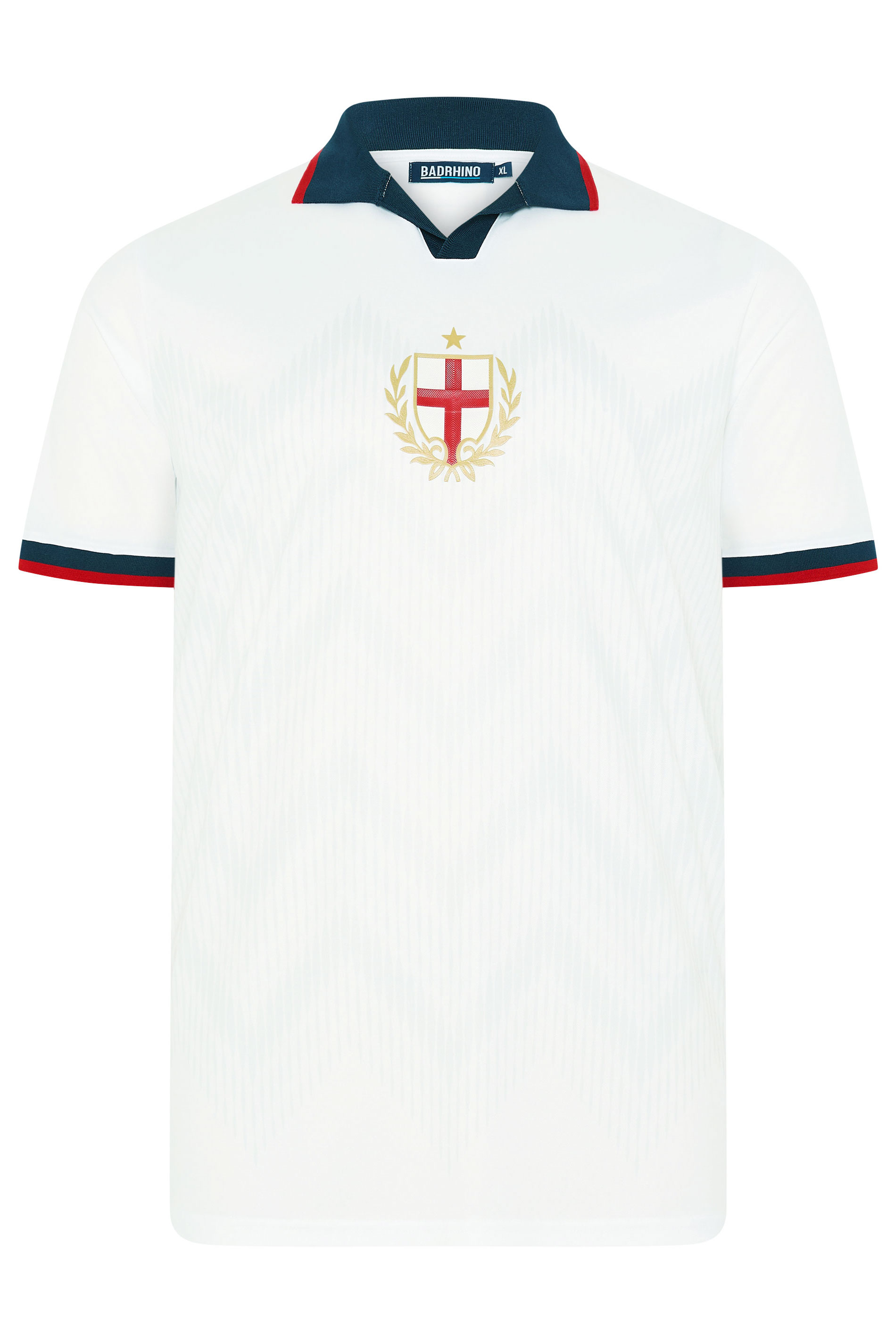 BadRhino Big & Tall White England Football Polo Shirt | BadRhino 7