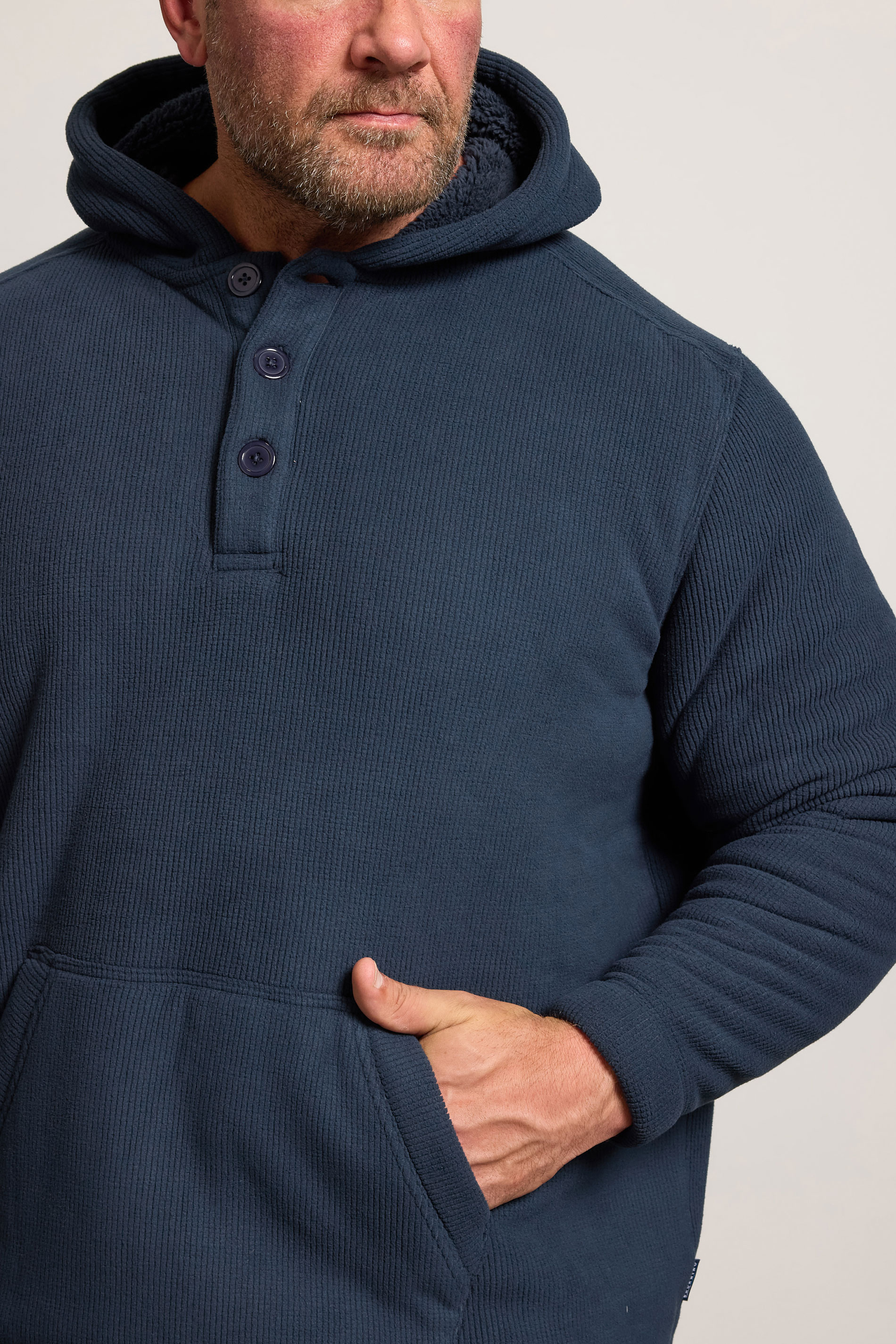 BadRhino Big & Tall Navy Blue Borg Lined Fleece | BadRhino 4