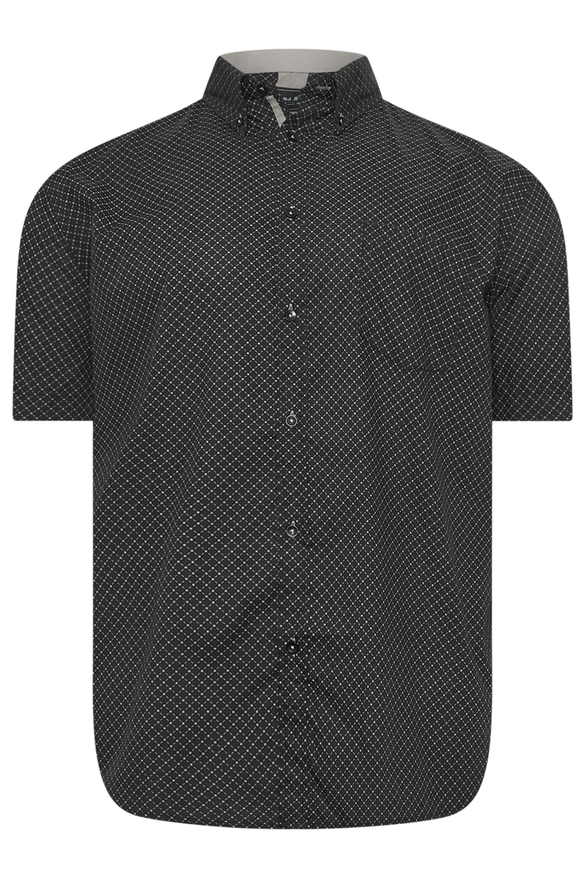 KAM Big & Tall Black Diamond Print Shirt | BadRhino 3