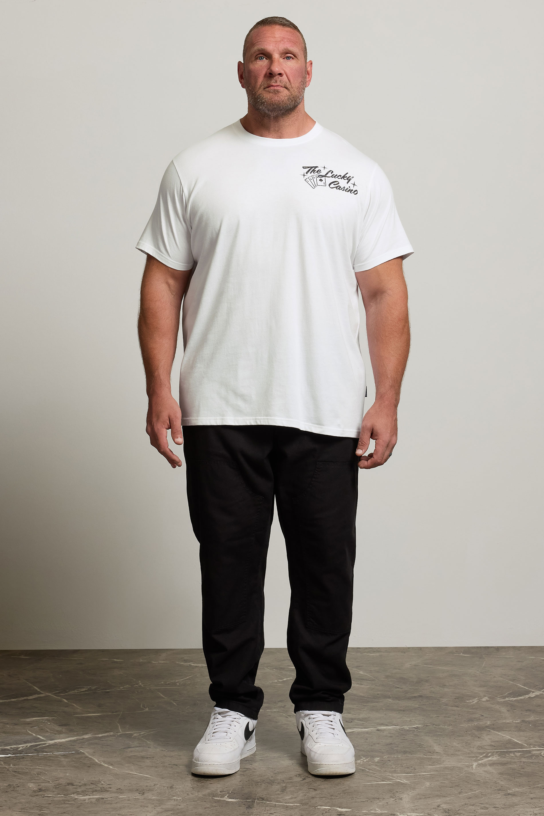 BadRhino Big & Tall White 'The Lucky Casino' Graphic T-Shirt | BadRhino 3