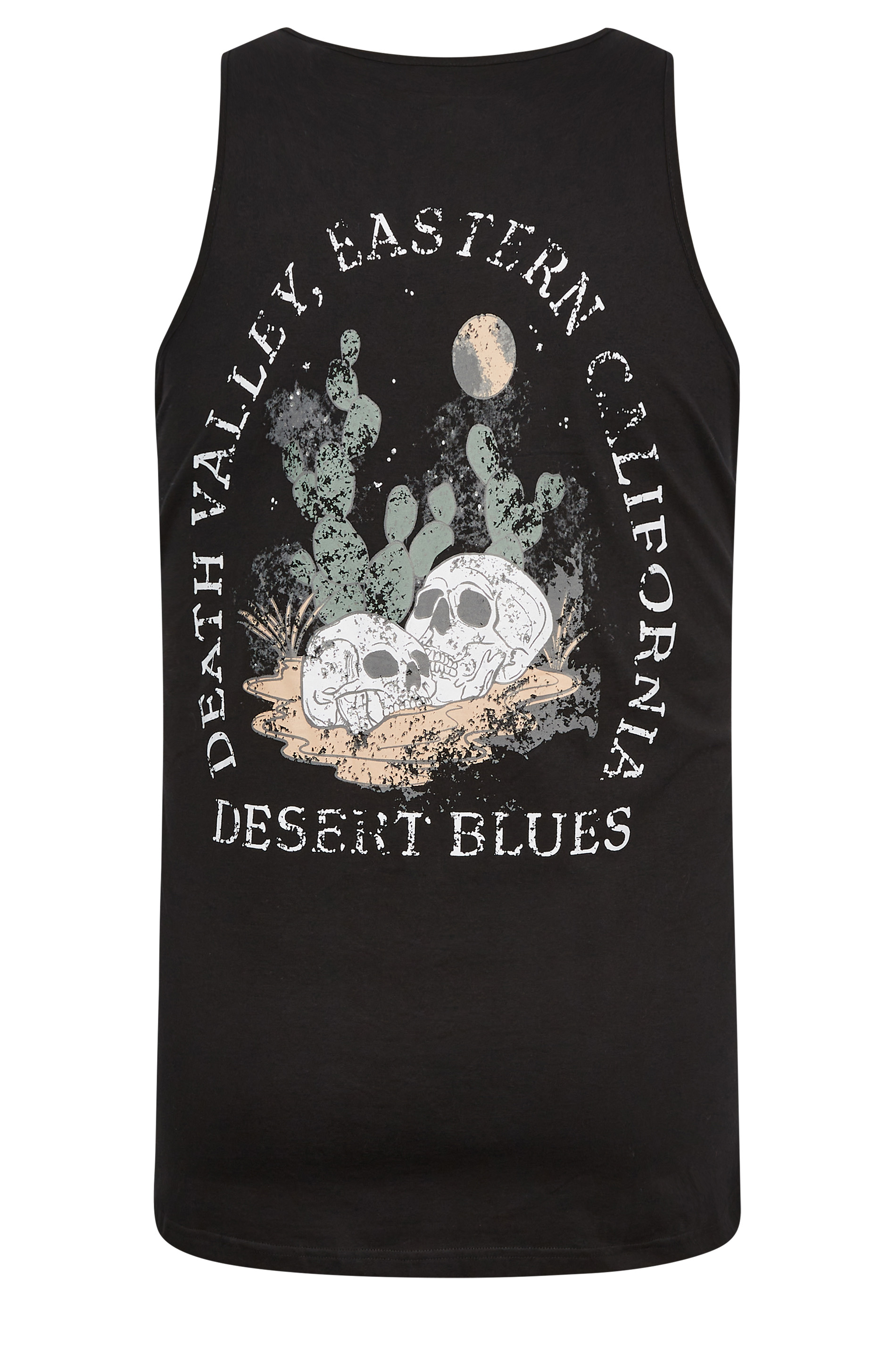 BadRhino Big & Tall Black 'Death Valley' Slogan Vest Top | BadRhino  5