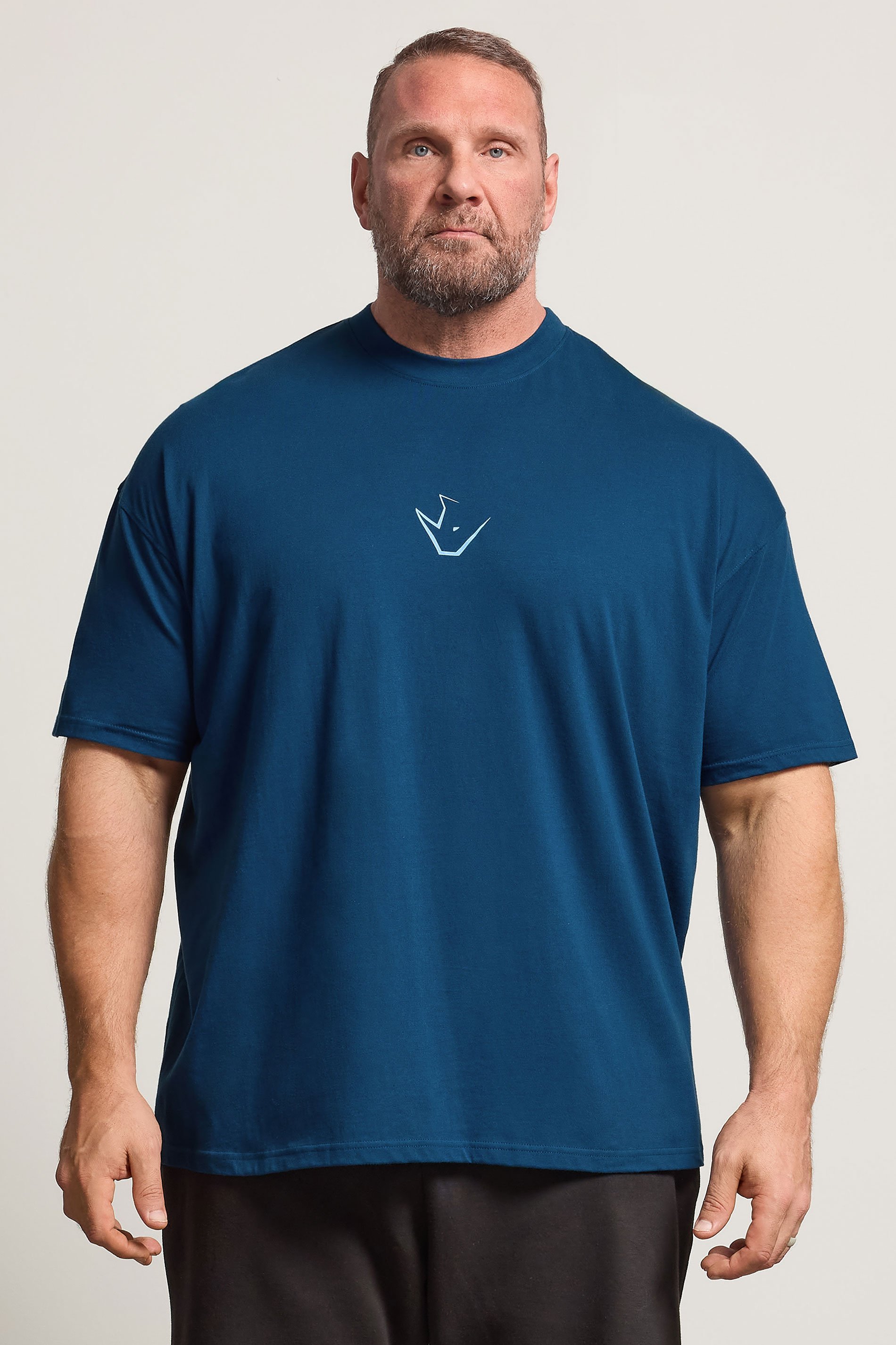 IronRhino Big & Tall Navy Blue Powerhouse T-Shirt | BadRhino 1