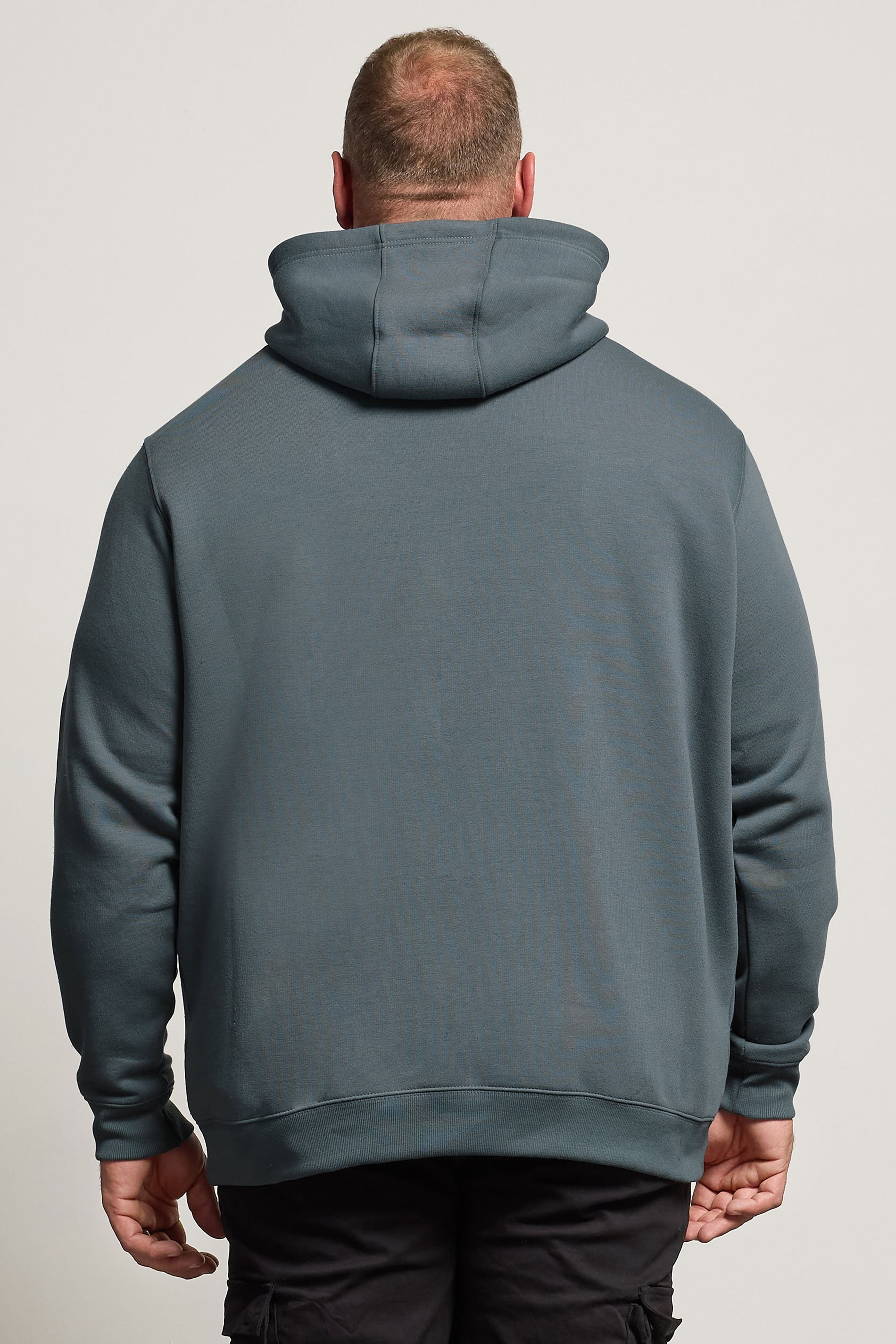 BadRhino Big & Tall Storm Blue Zip Through Hoodie | BadRhino 3