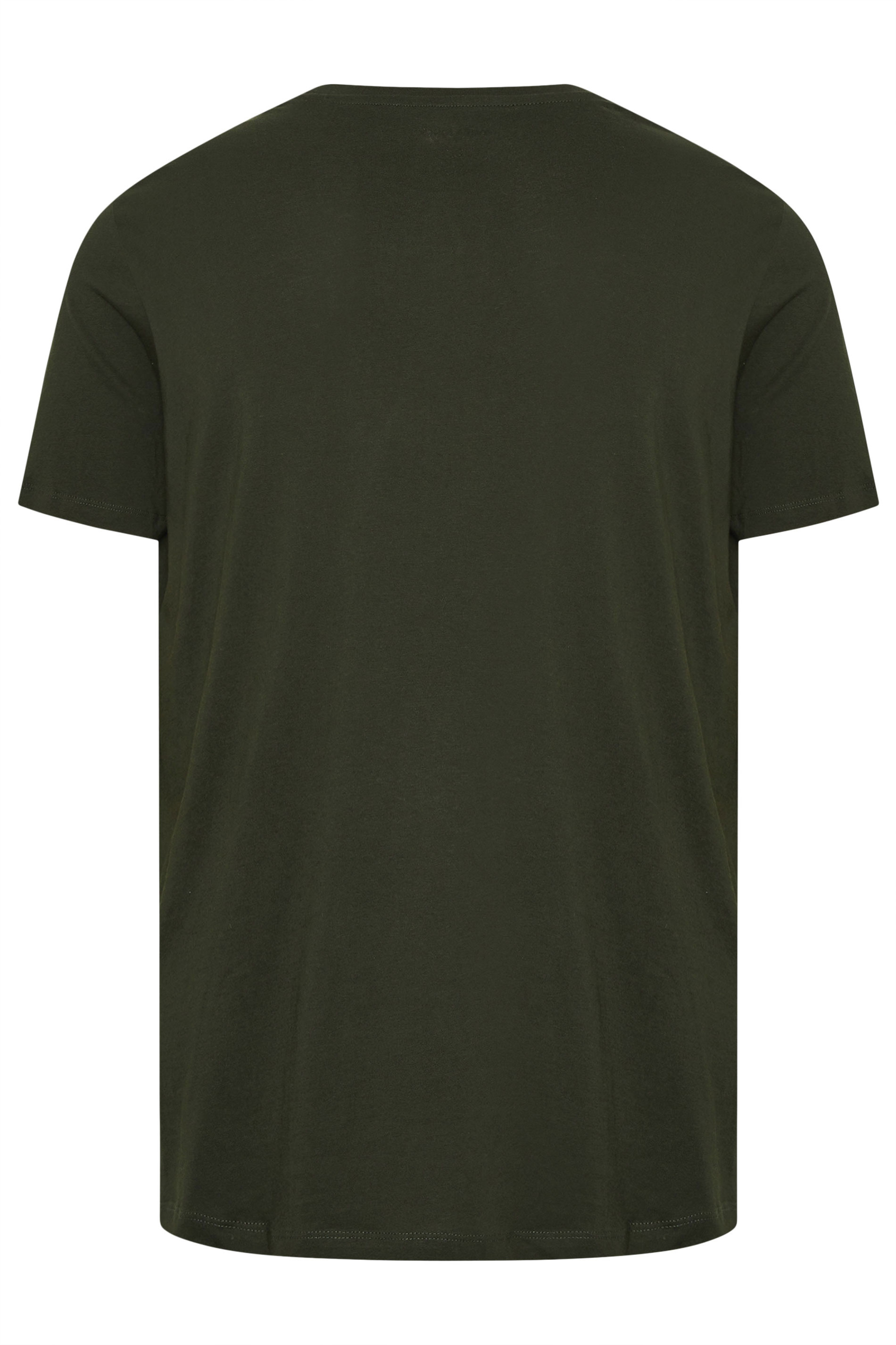 JACK & JONES Big & Tall 3 Pack Green, Navy Blue & Black Logo T-Shirts | BadRhino 6