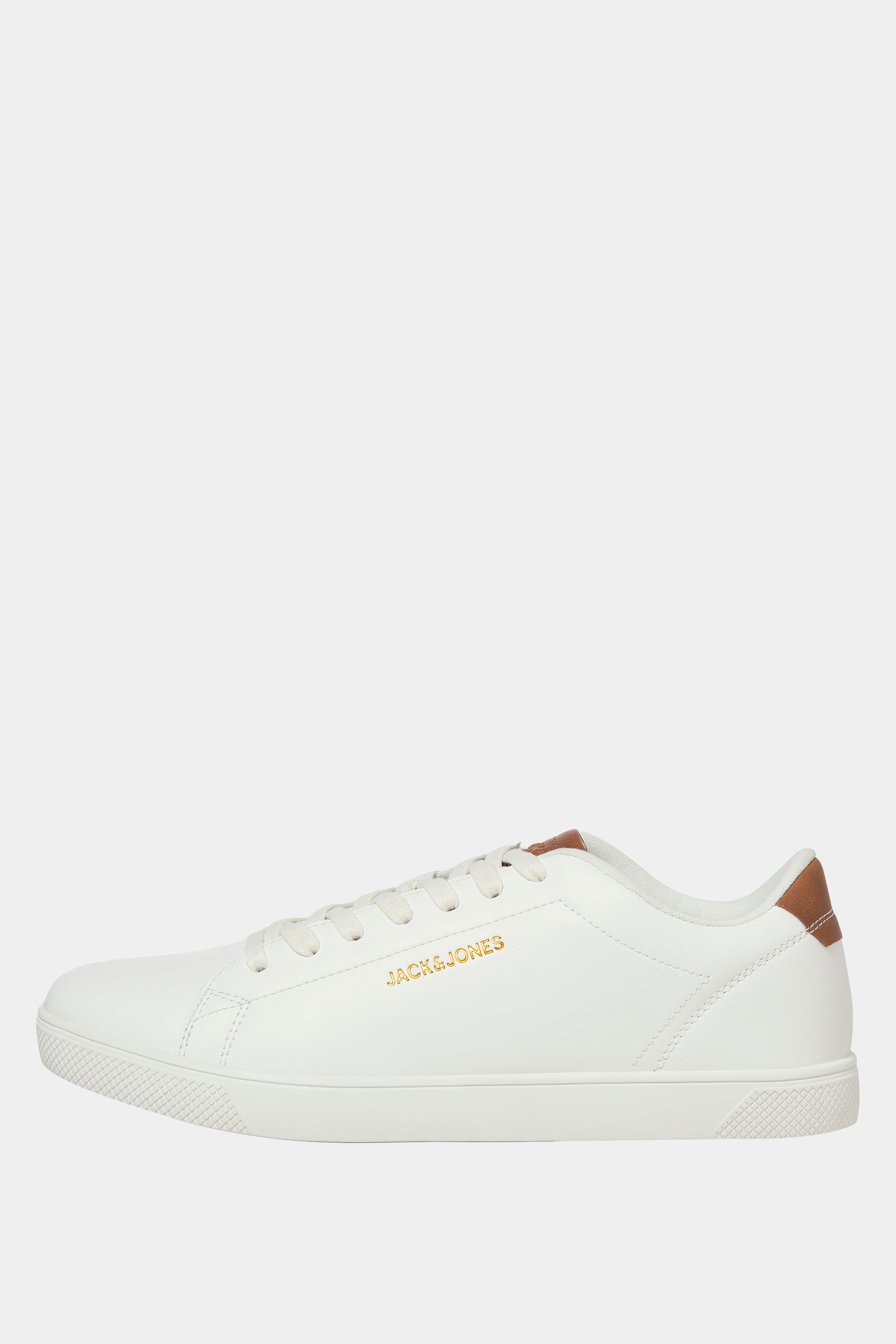 JACK & JONES White Lace Up Trainers | BadRhino 2