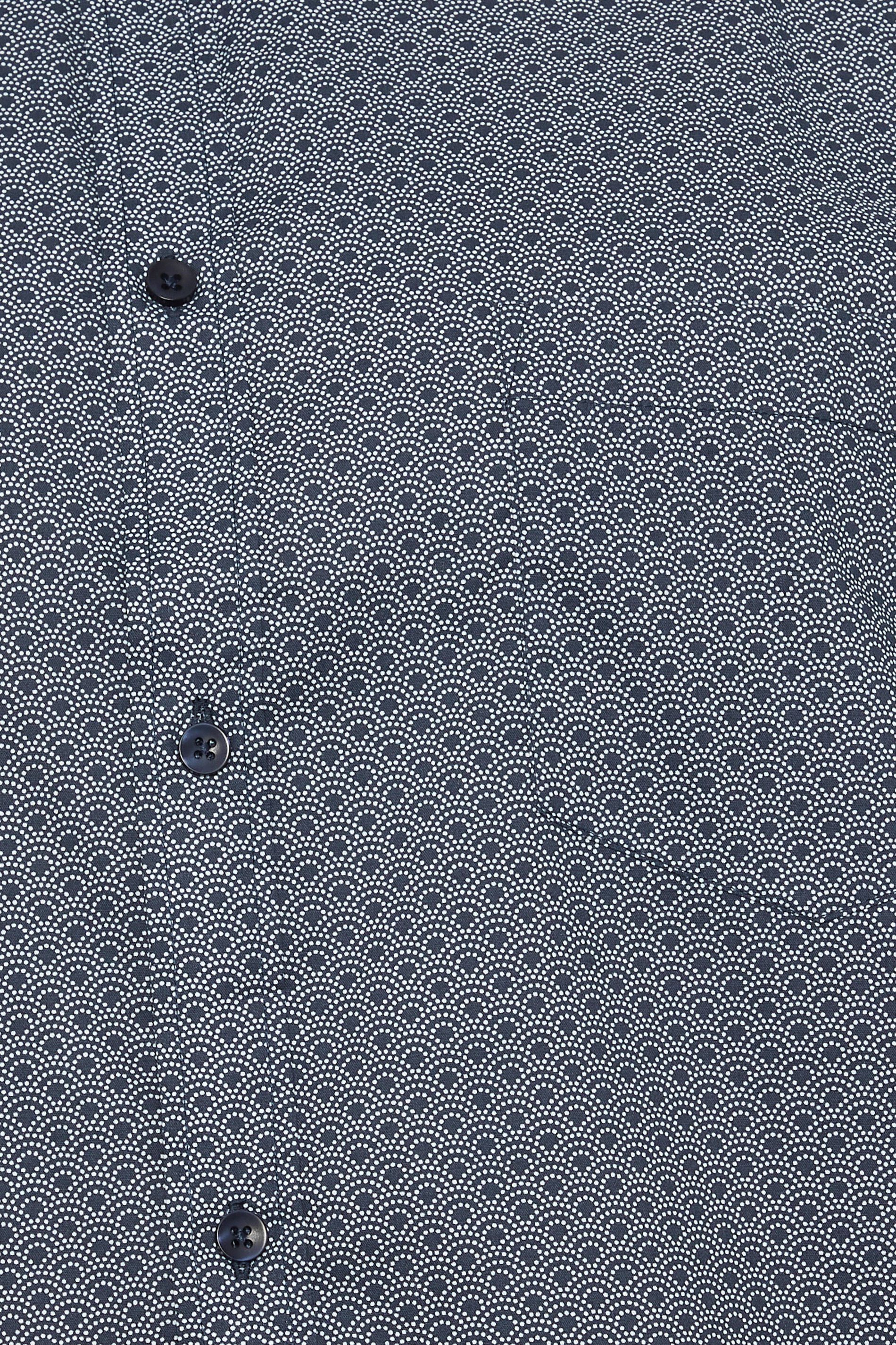 KAM Big & Tall Blue Abstract Dobby Print Long Sleeve Shirt | BadRhino 2