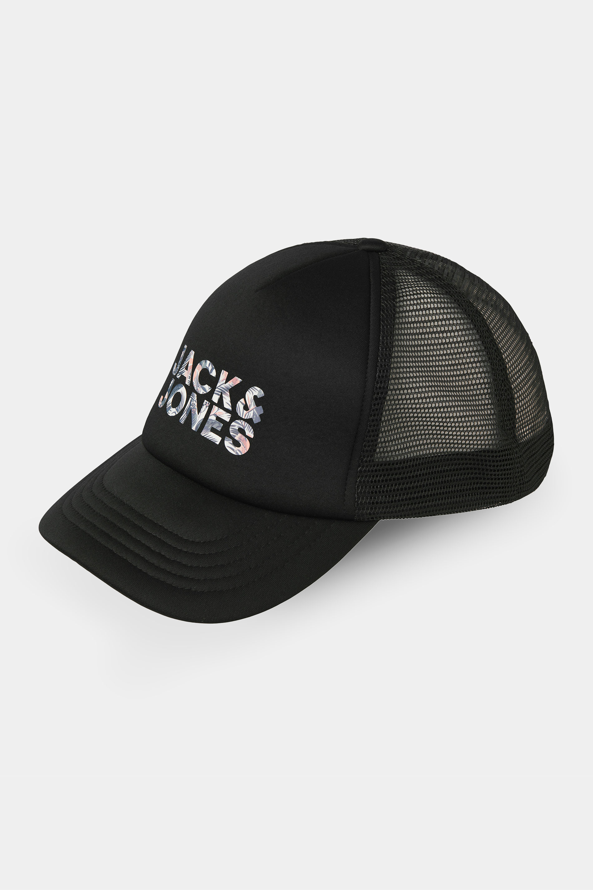 JACK & JONES Big & Tall Black Drew Trucker Cap | BadRhino 3