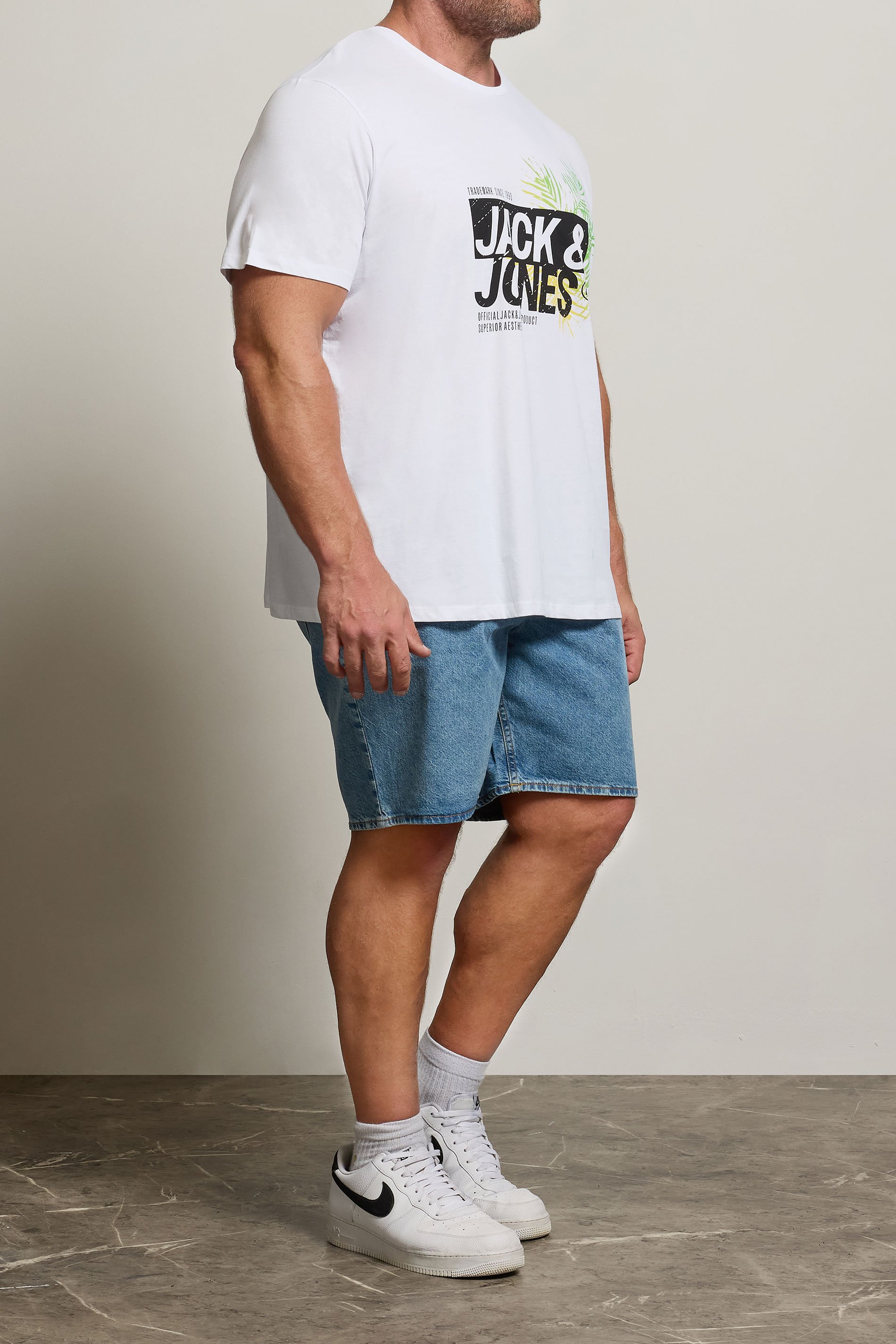 JACK & JONES Big & Tall 2 Pack Blue & Black Tony Shorts | BadRhino 2