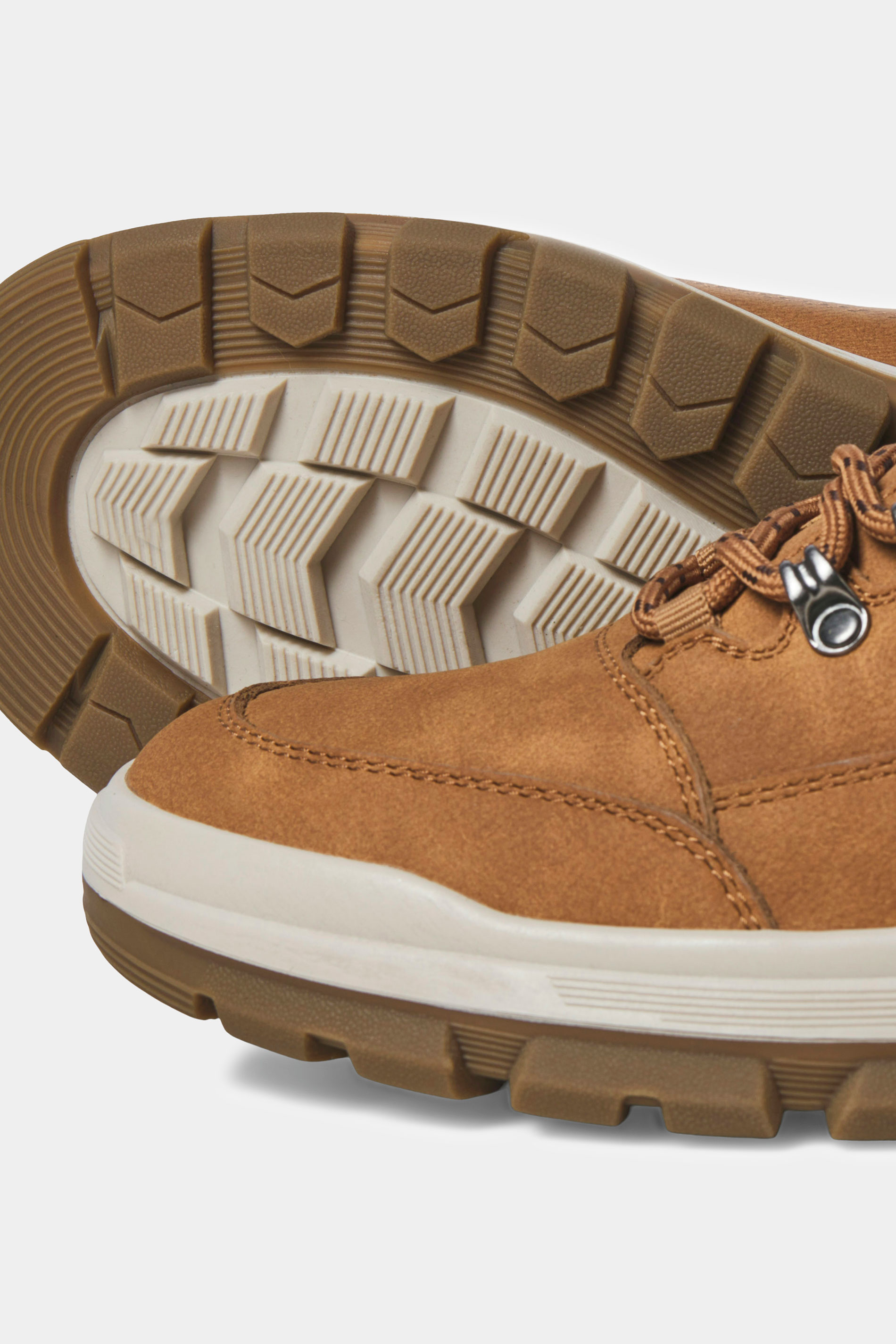 JACK & JONES Camel Brown Lace Up Hiking Boots | BadRhino 4