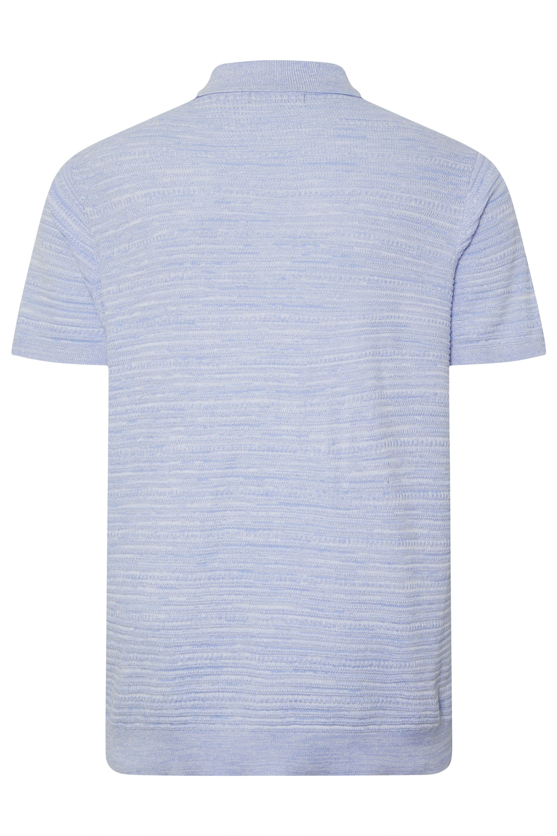 BadRhino Big & Tall Light Blue Knitted Polo Shirt | BadRhino 7