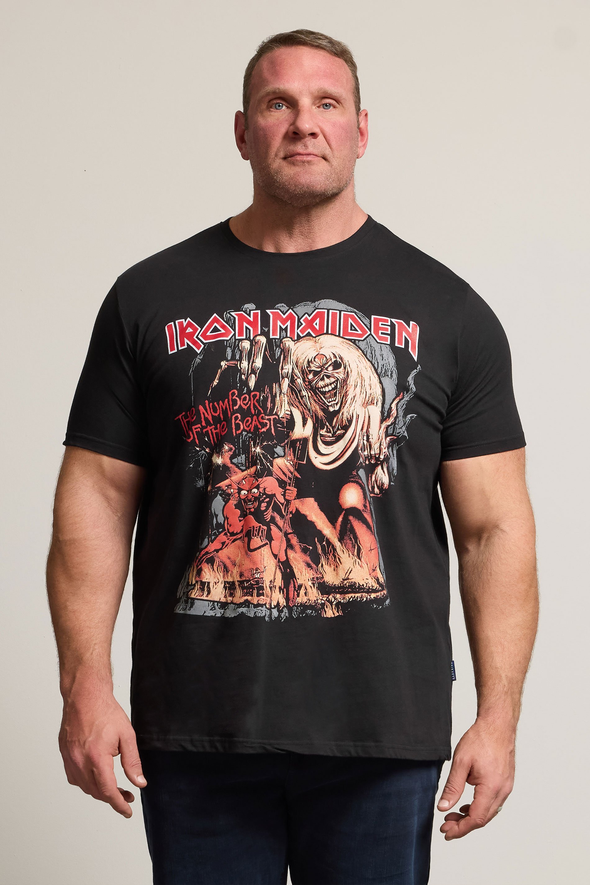 BadRhino Big & Tall Black & Red Iron Maiden Graphic T-Shirt | BadRhino 1