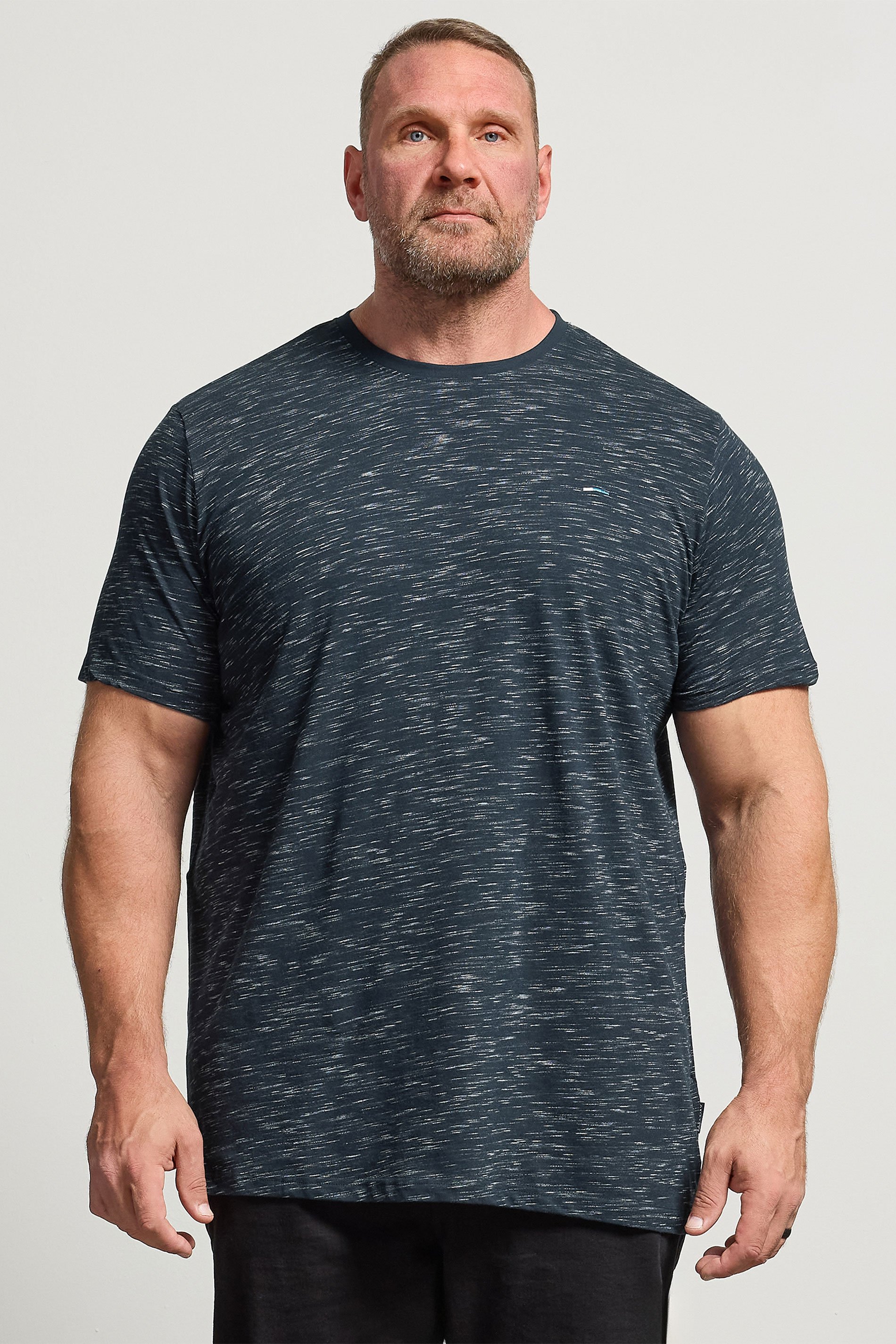 BadRhino Big & Tall Navy Blue Injected Slub T-Shirt | BadRhino 2