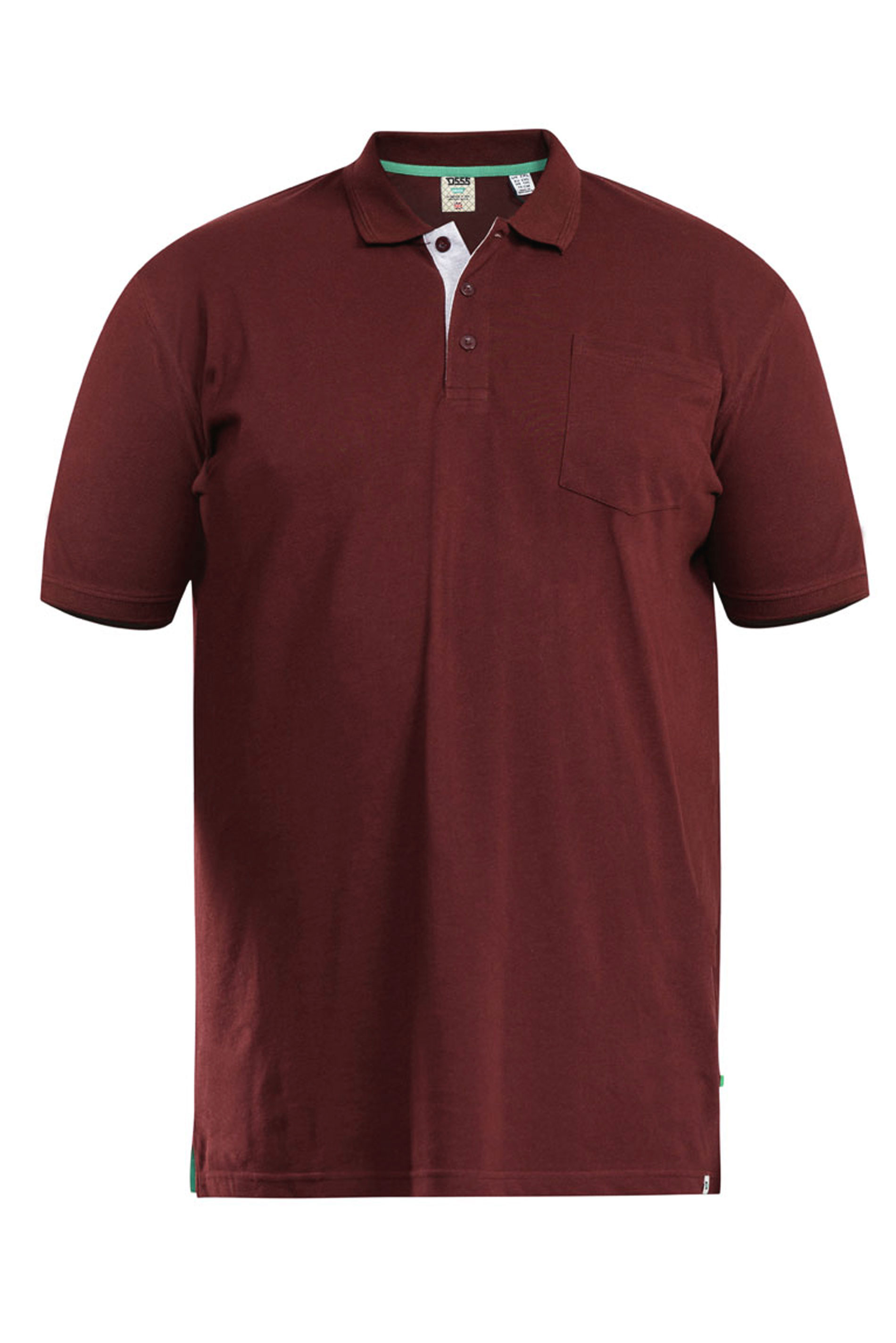 D555 Burgundy Basic Polo Shirt | BadRhino