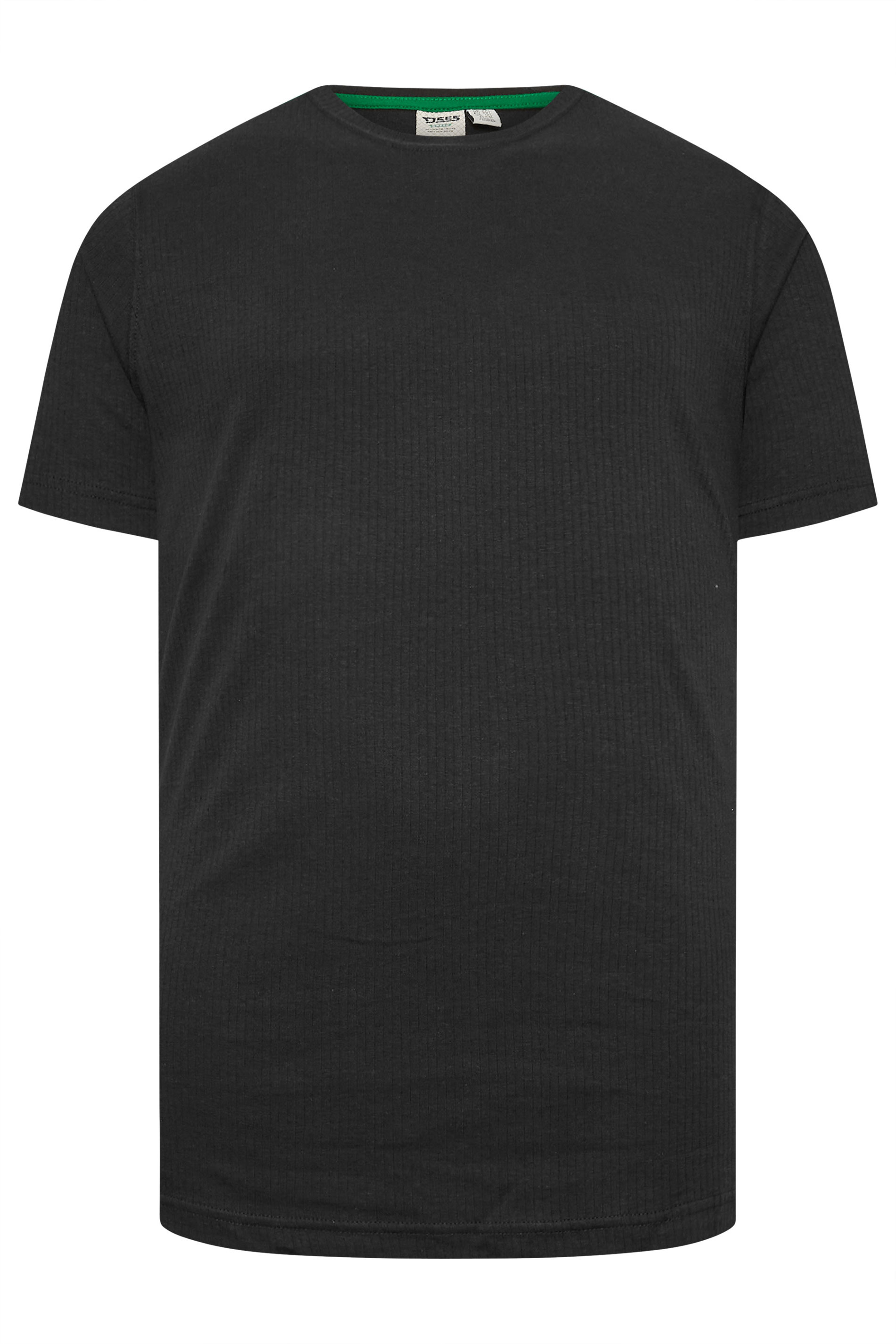 D555 Big & Tall Black Thermal Short Sleeve T-Shirt | BadRhino 3