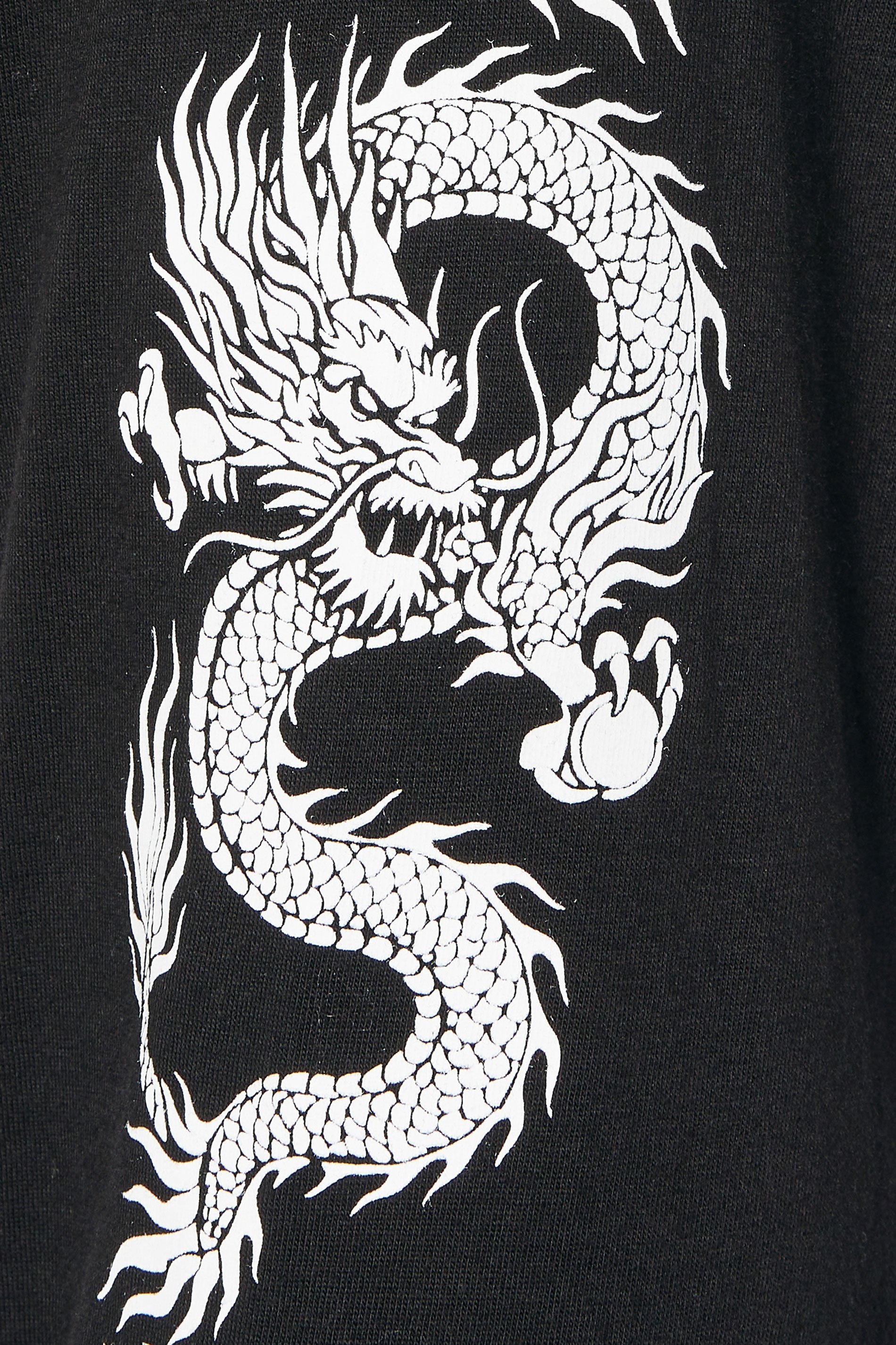 BadRhino Big & Tall Black Long Sleeve Dragon Graphic T-shirt | BadRhino 3