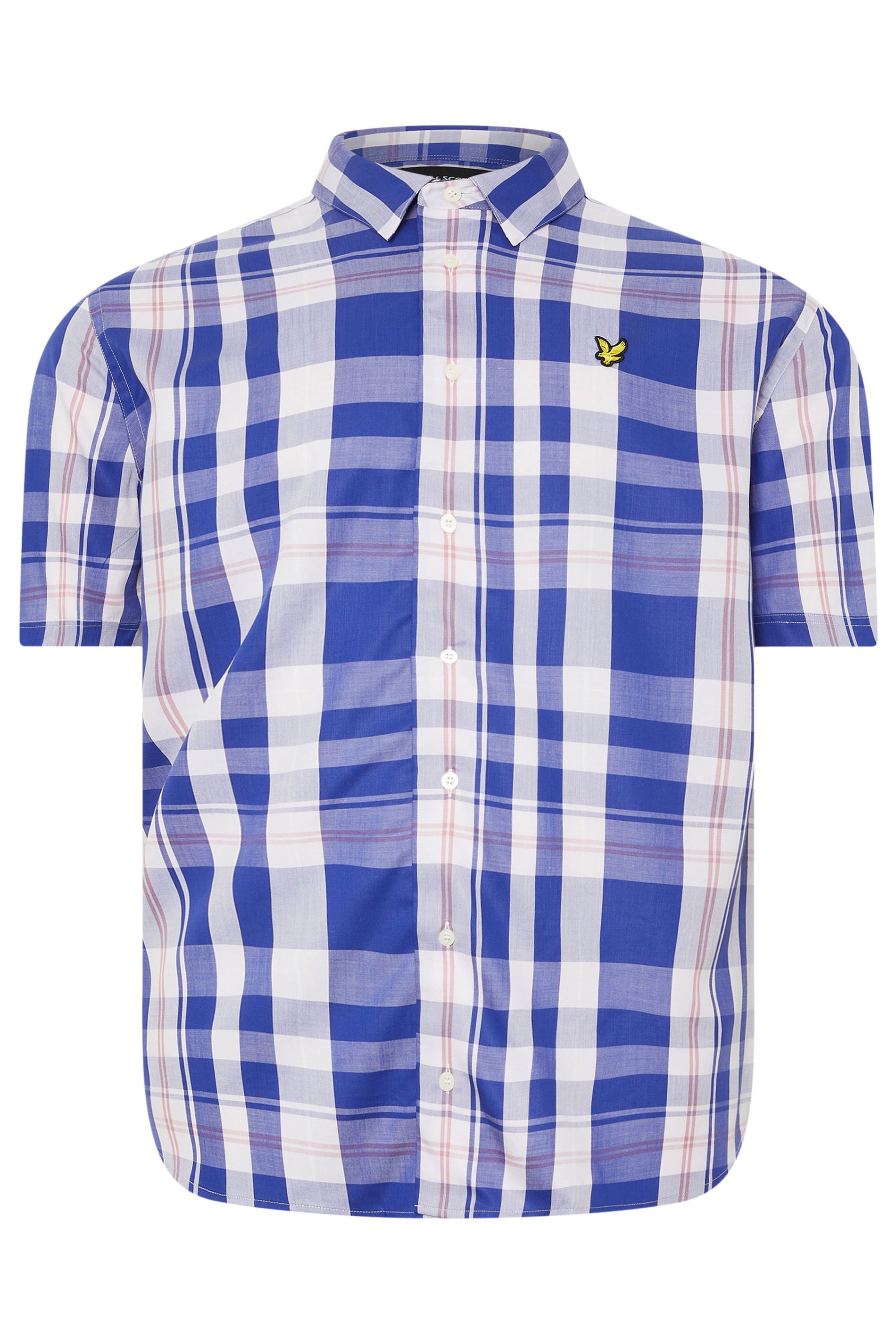 LYLE & SCOTT Big & Tall Blue Tartan Shirt | BadRhino 4
