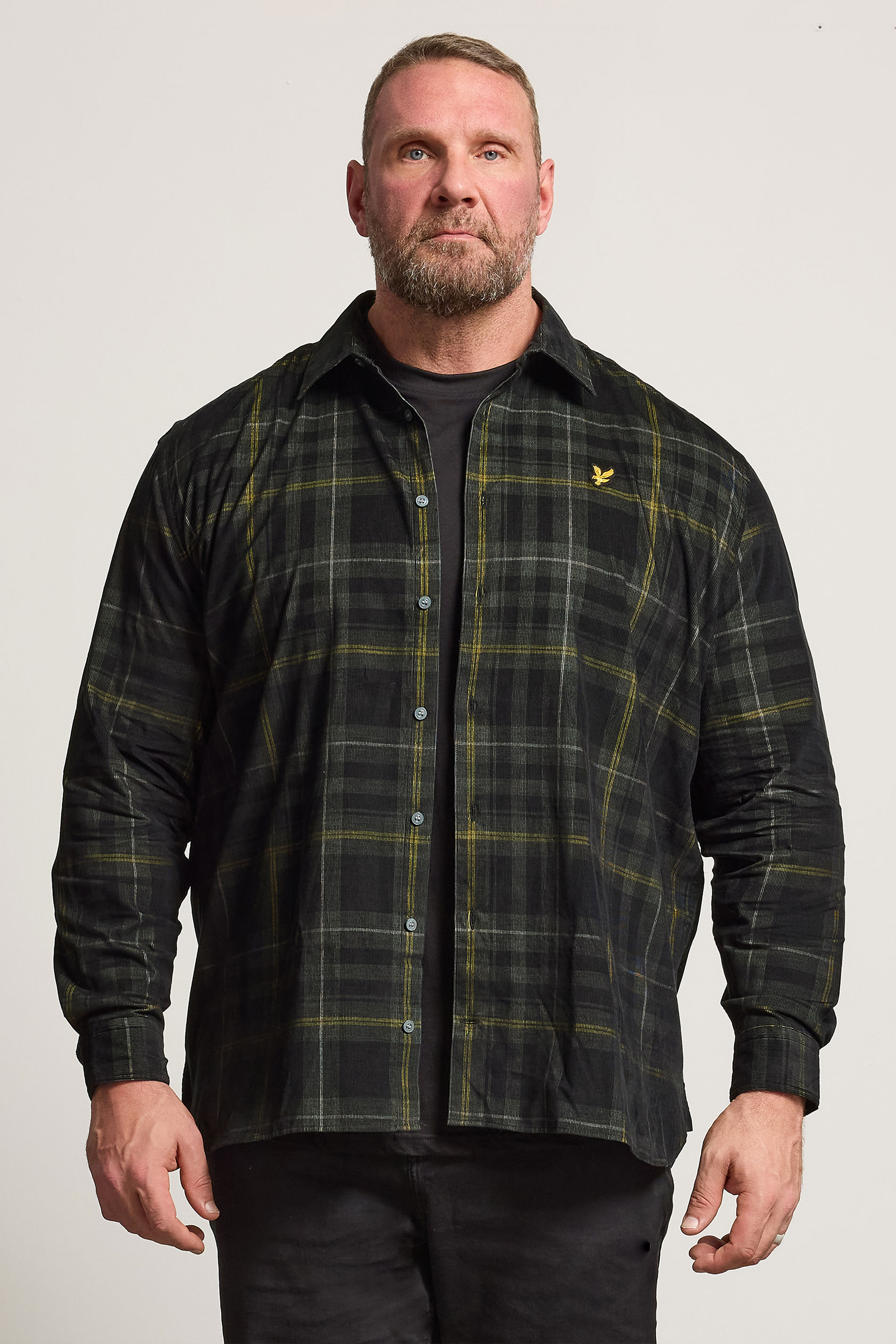 LYLE & SCOTT Big & Tall Black Check Shirt | BadRhino 1