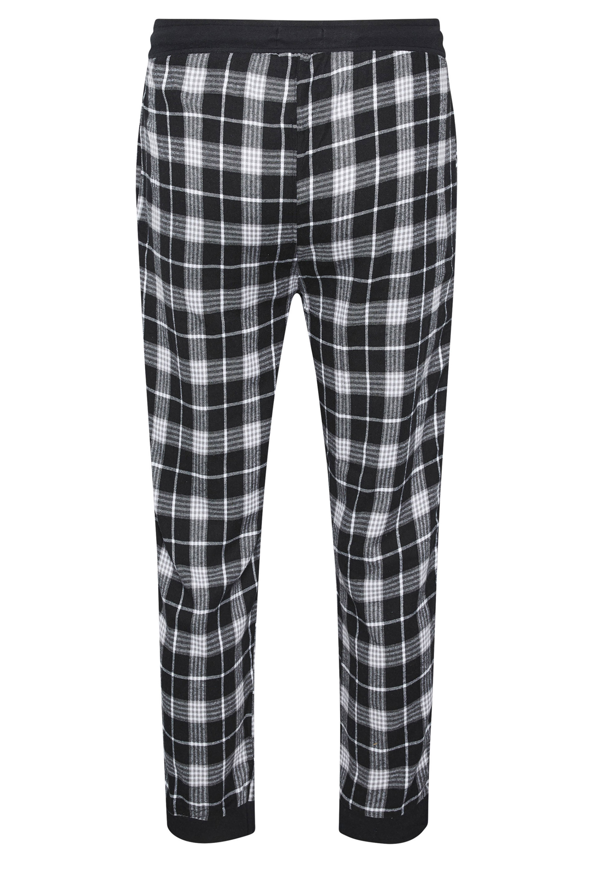 BadRhino Big & Tall Grey Check Print Pyjama Trousers | BadRhino 6