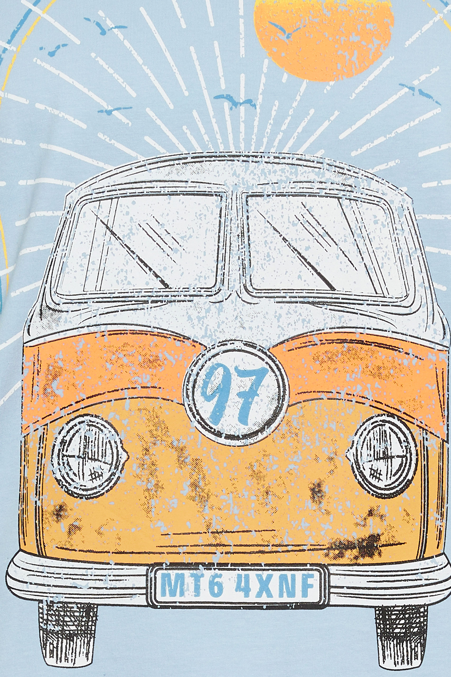 BadRhino Big & Tall Blue 'California' Camper T-Shirt | BadRhino 3