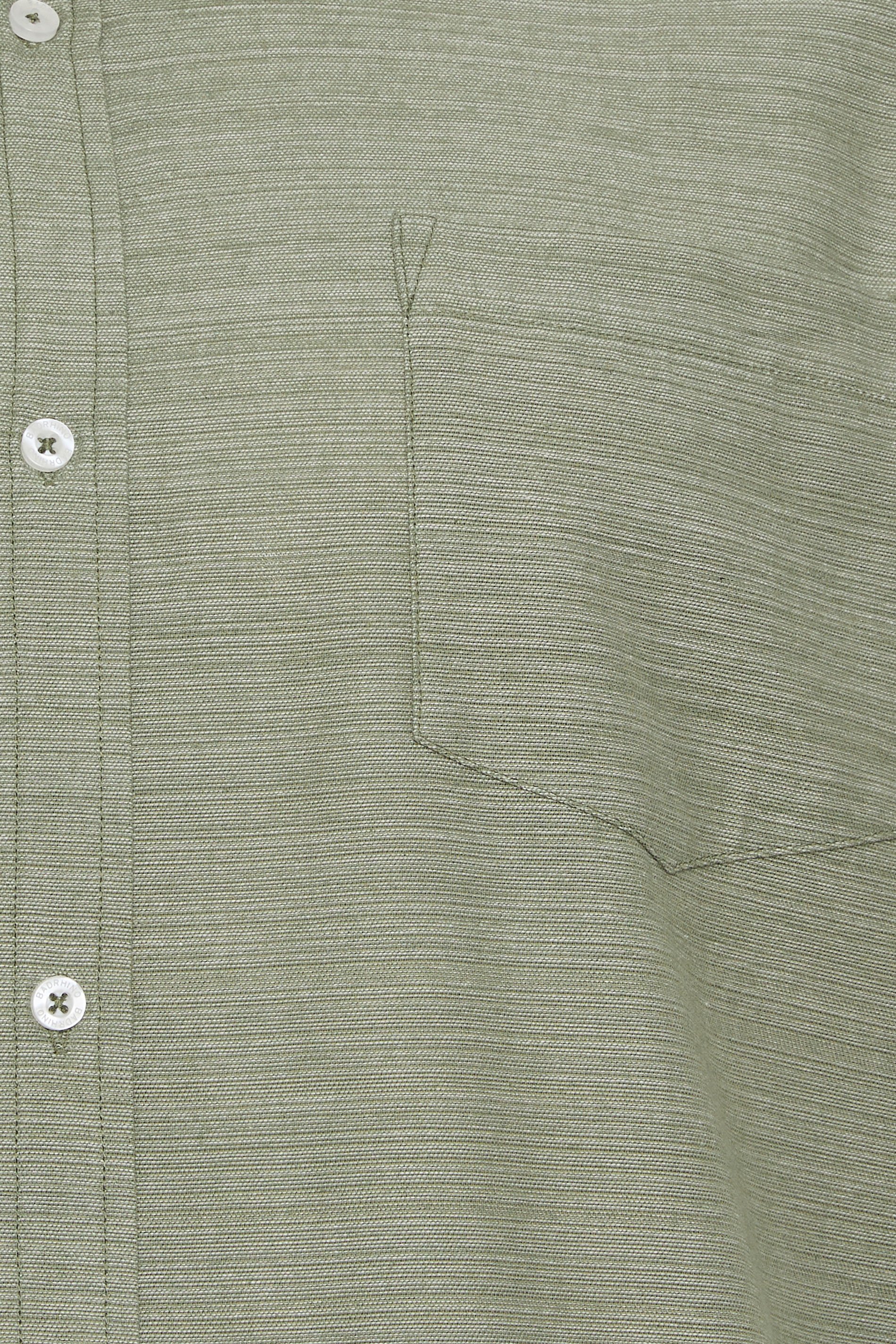 BadRhino Big & Tall Green Short Sleeve Slub Shirt | BadRhino 4