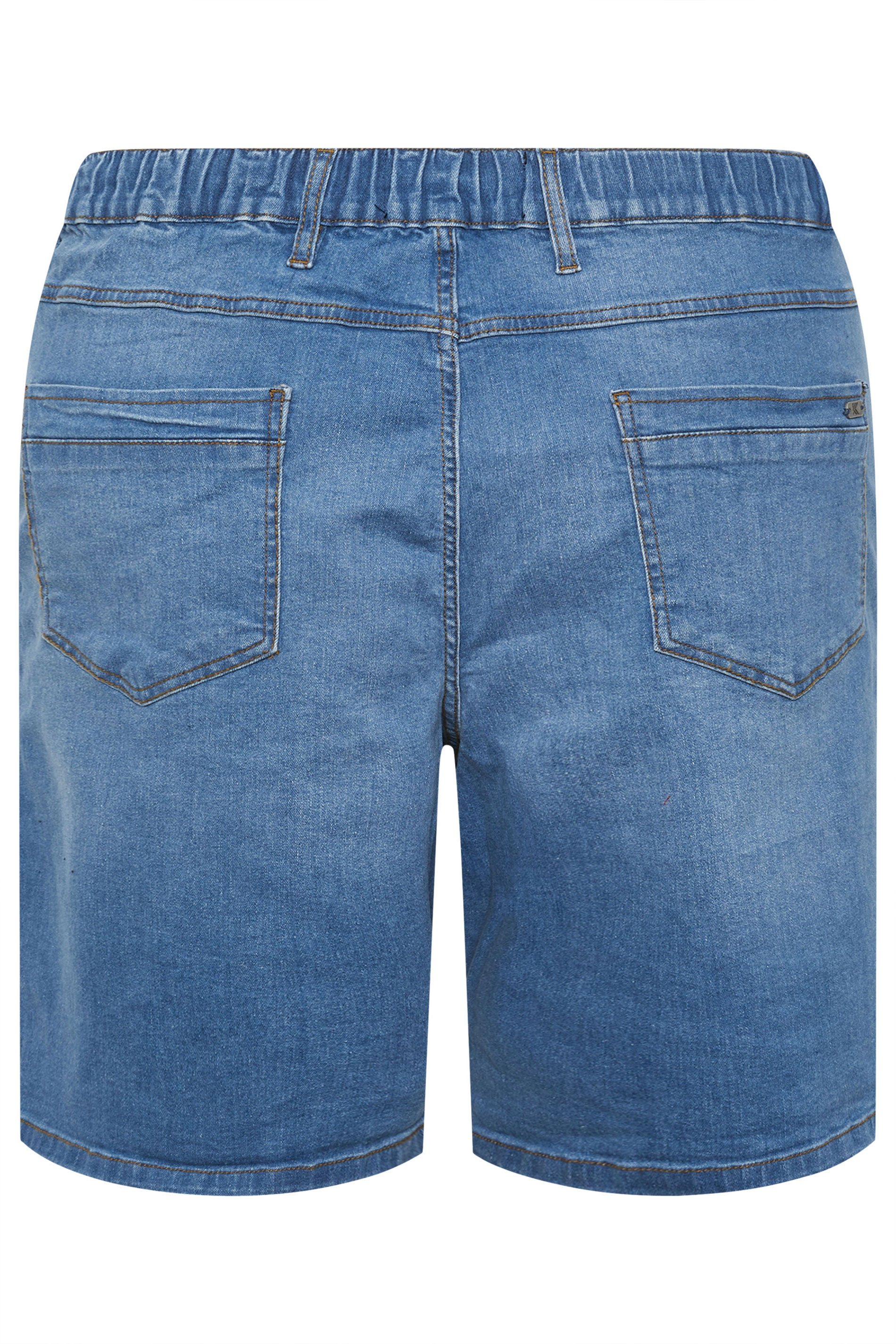 Kam Big & Tall Blue Elasticated Stretch Shorts | BadRhino 4