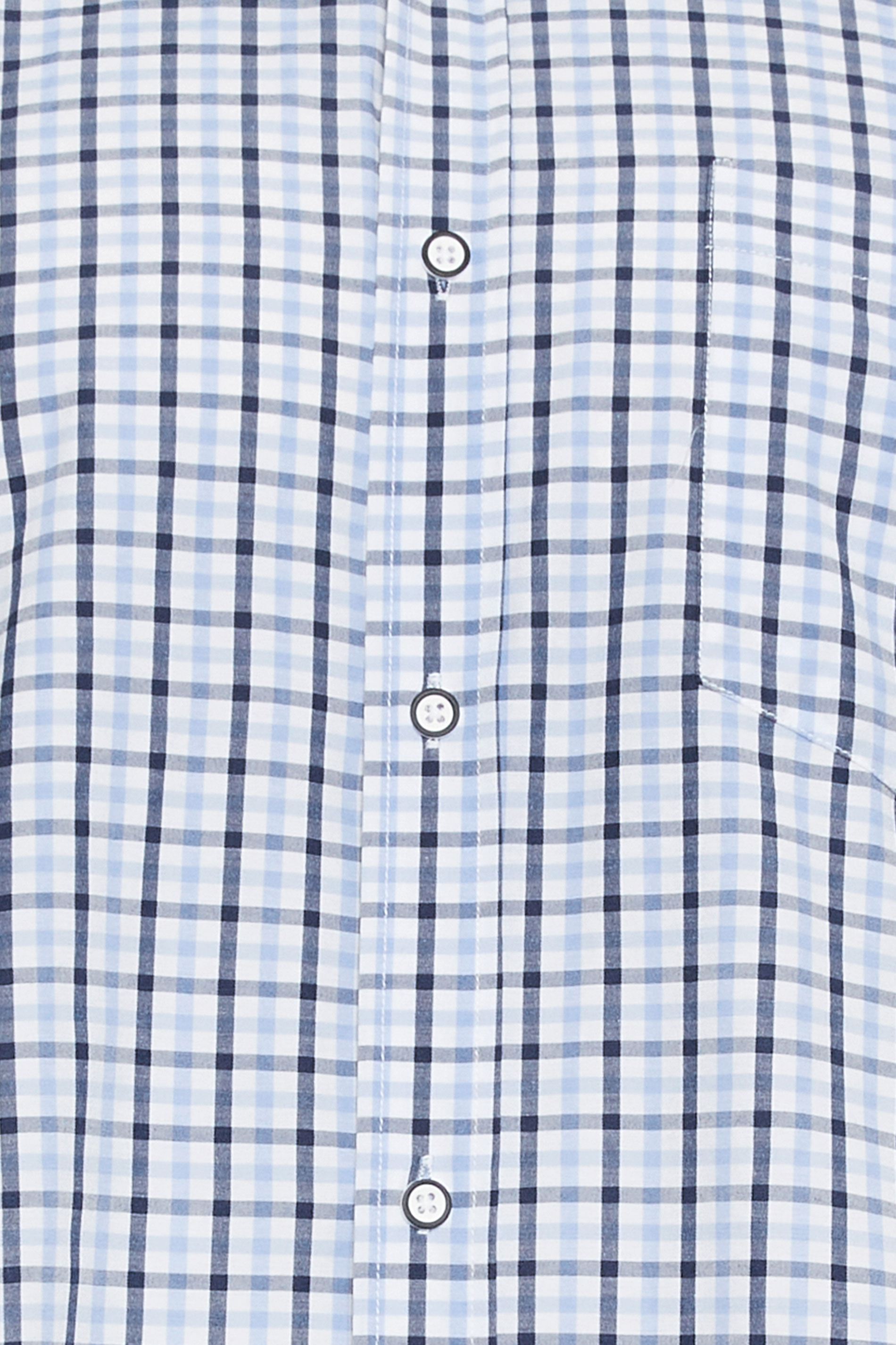 KAM Big & Tall Blue Short Sleeve Gingham Shirt | BadRhino 4