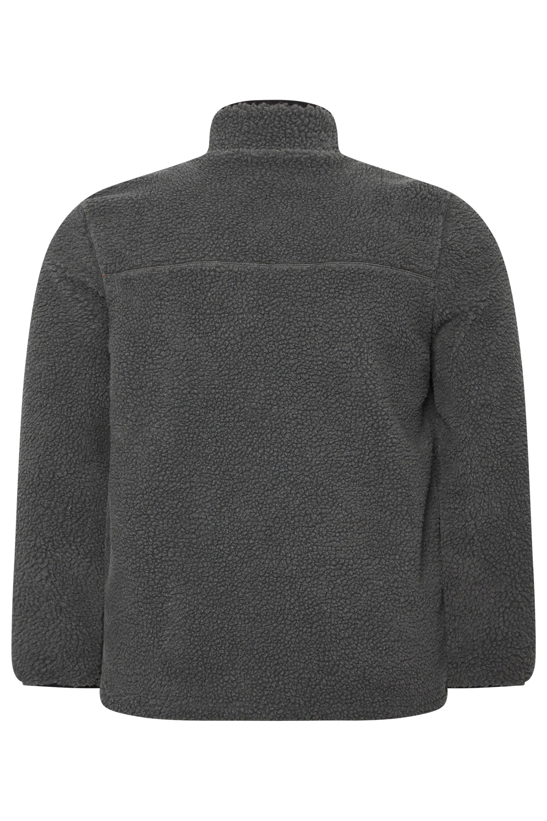 BadRhino Big & Tall Grey Sherpa Quarter Zip Fleece | BadRhino 6