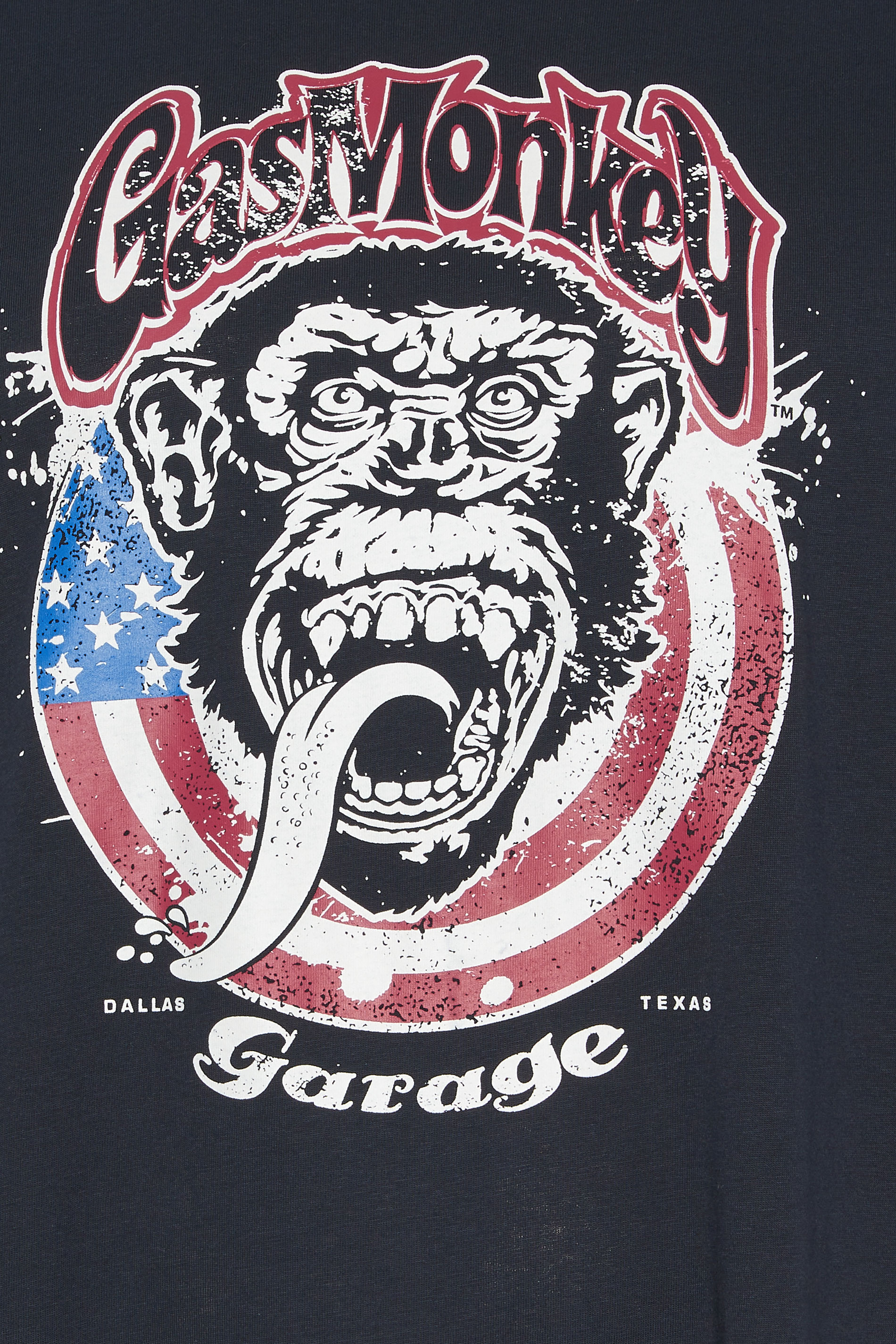 D555 Big & Tall Navy Blue Gas Monkey Graphic Print T-Shirt | BadRhino 5