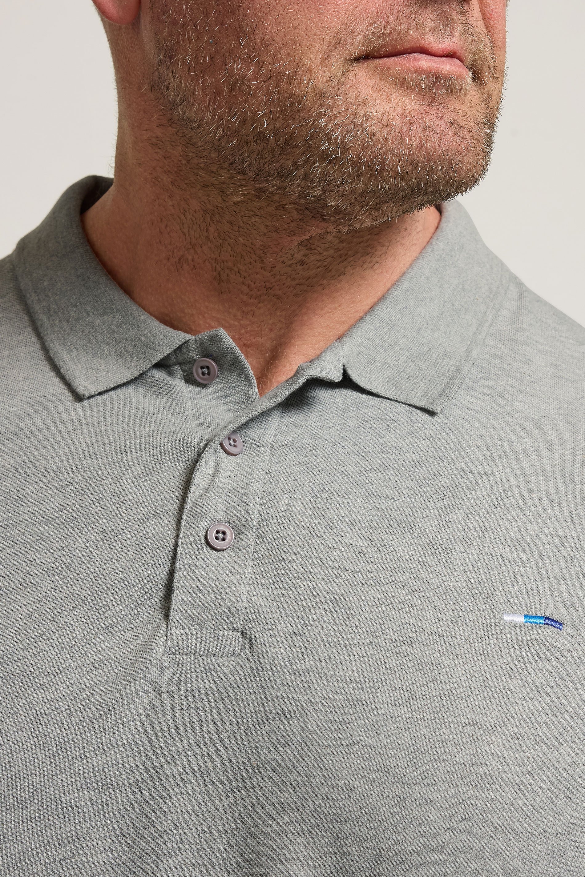 BadRhino Grey Marl Essential Polo Shirt | BadRhino 5