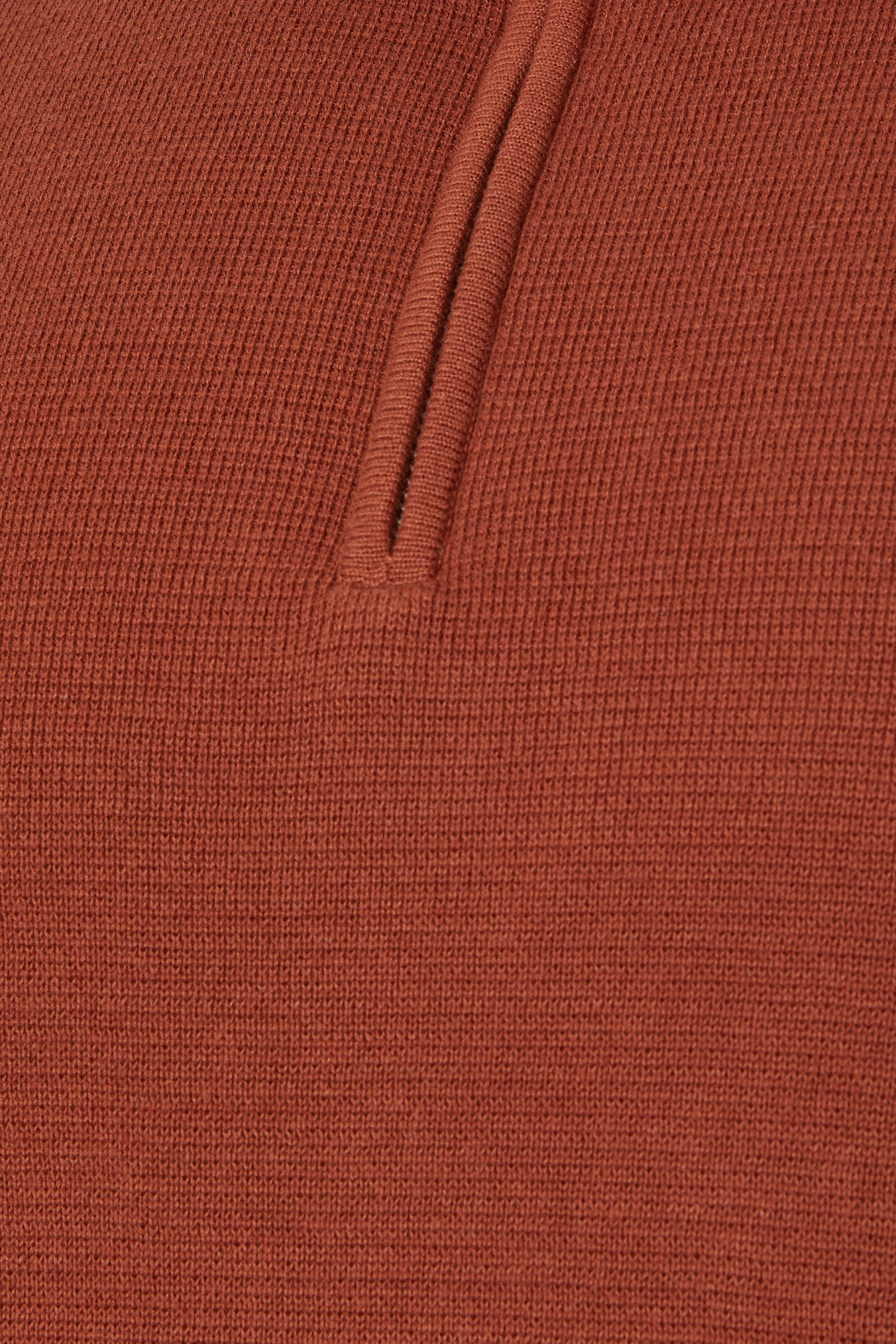 BadRhino Big & Tall Burnt Red Milano Quarter Zip Jumper | BadRhino 8