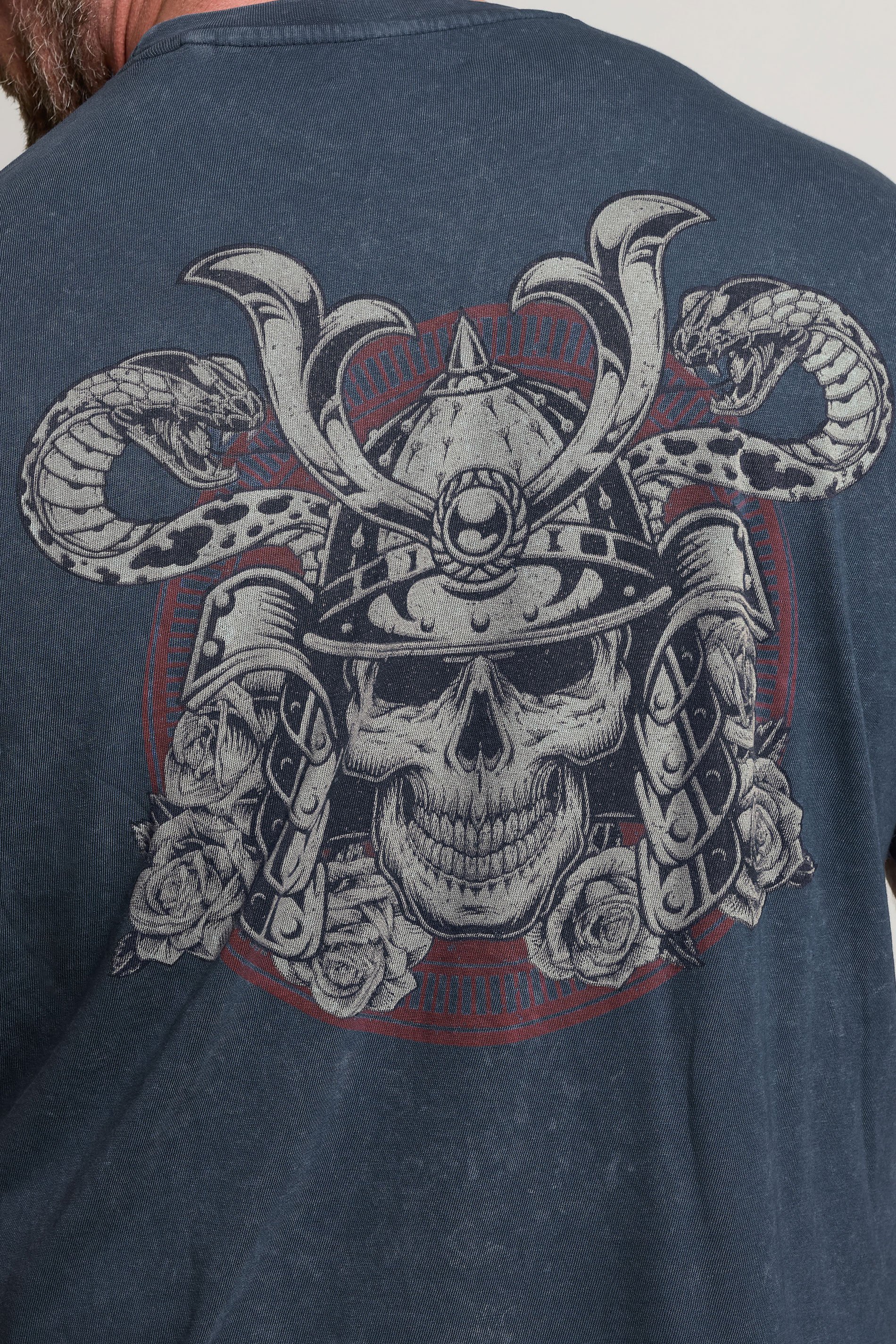 BadRhino Big & Tall Navy Blue 'Legendary Warriors' Print T-Shirt | BadRhino 5