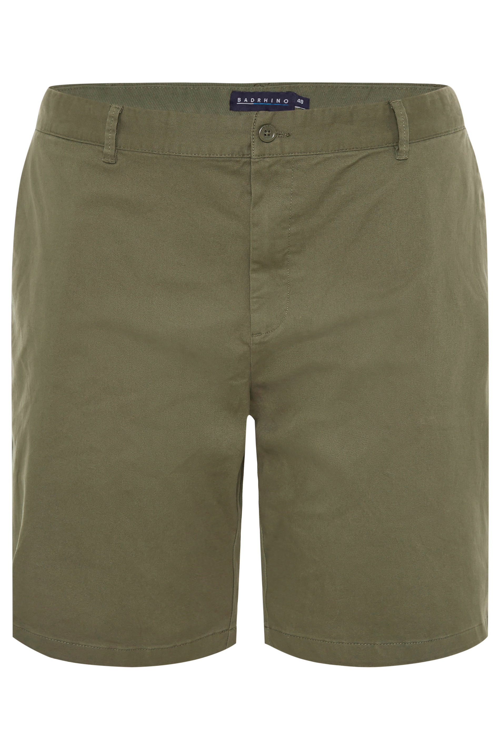 BadRhino Big & Tall 2 PACK Black & Khaki Green Stretch Chino Shorts | BadRhino 7