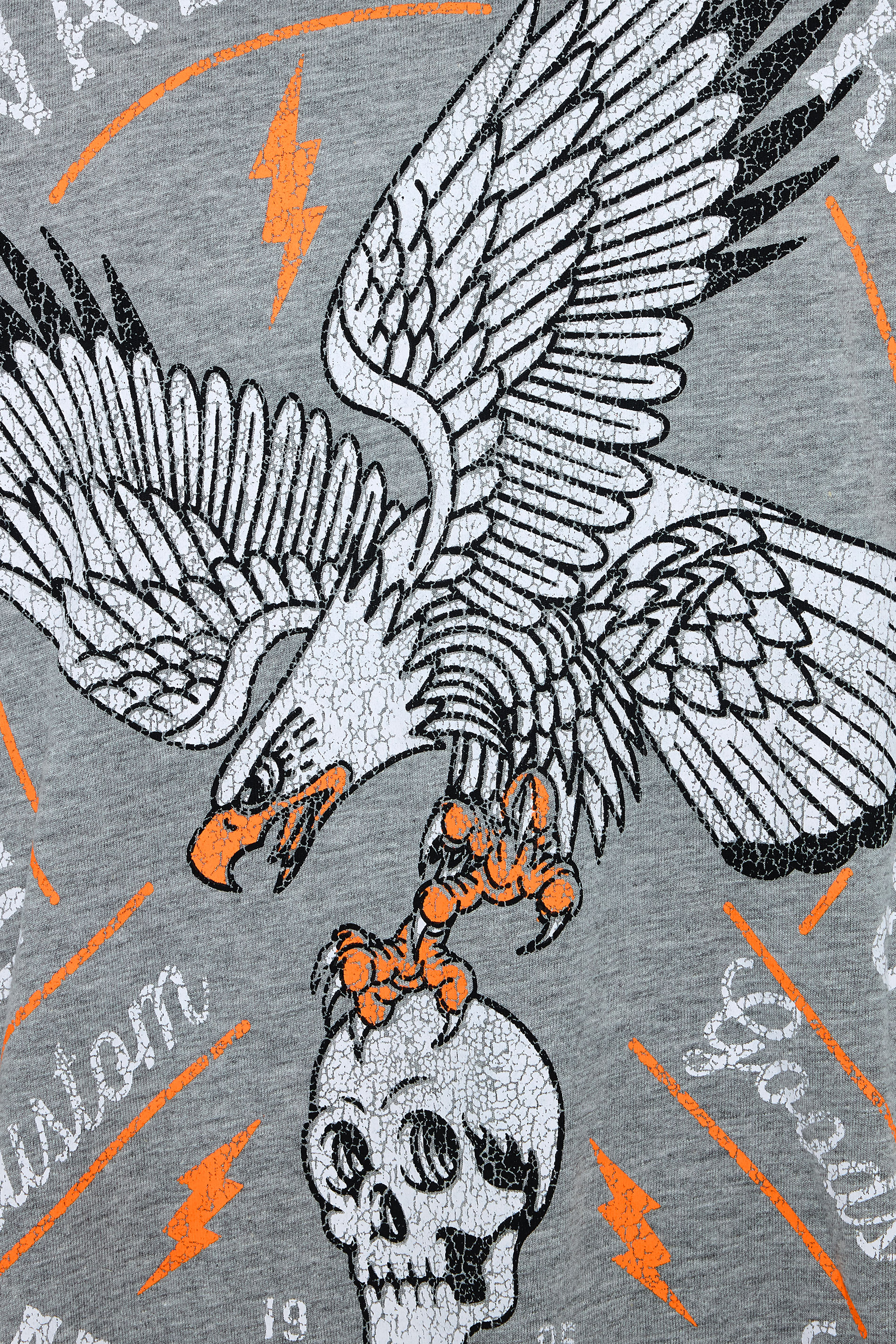 KAM Big & Tall Grey Raglan Graphic Print T-Shirt | BadRhino 3