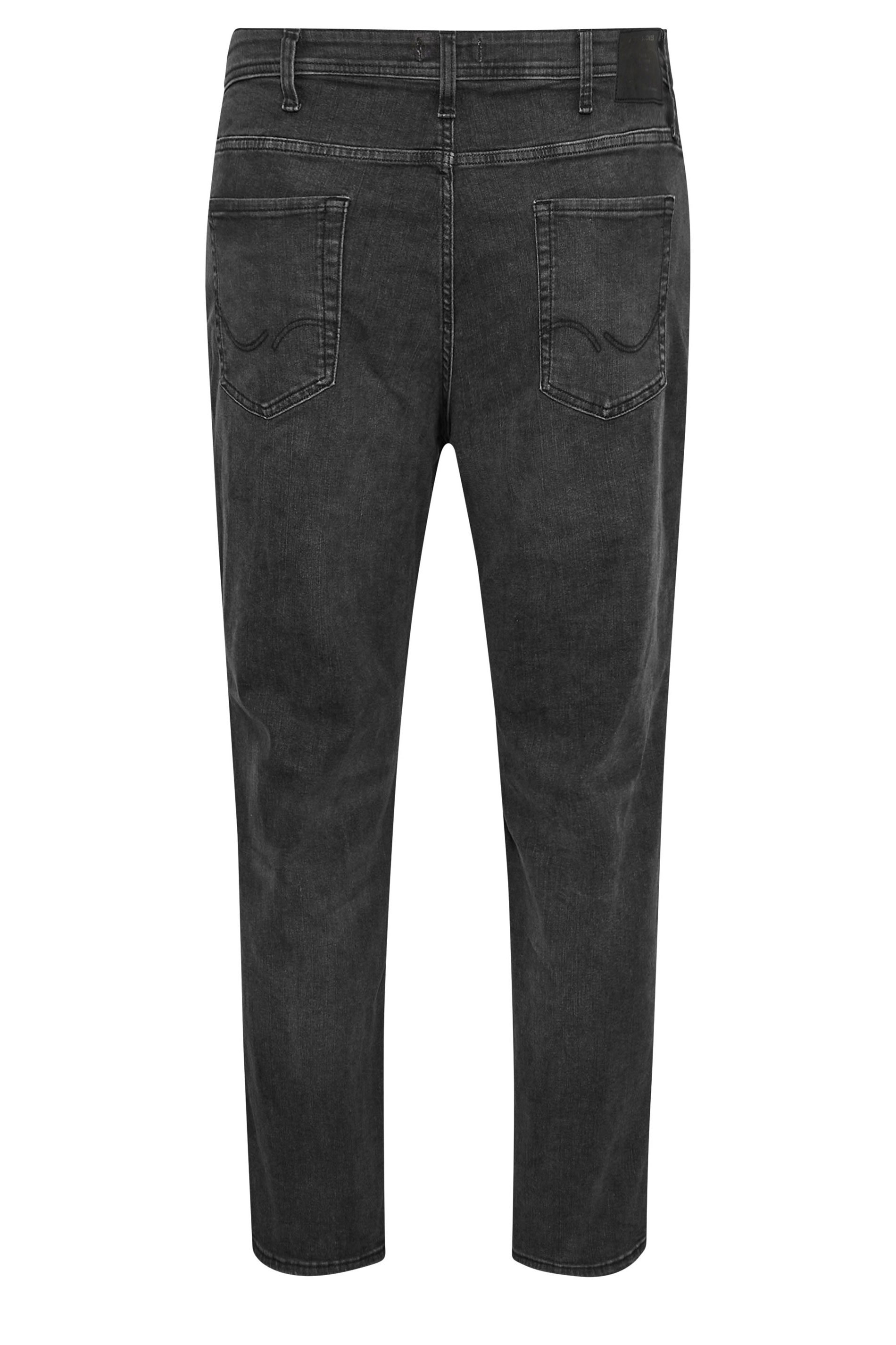 JACK & JONES Big & Tall Black Denim 'Mike' Jeans | BadRhino 5
