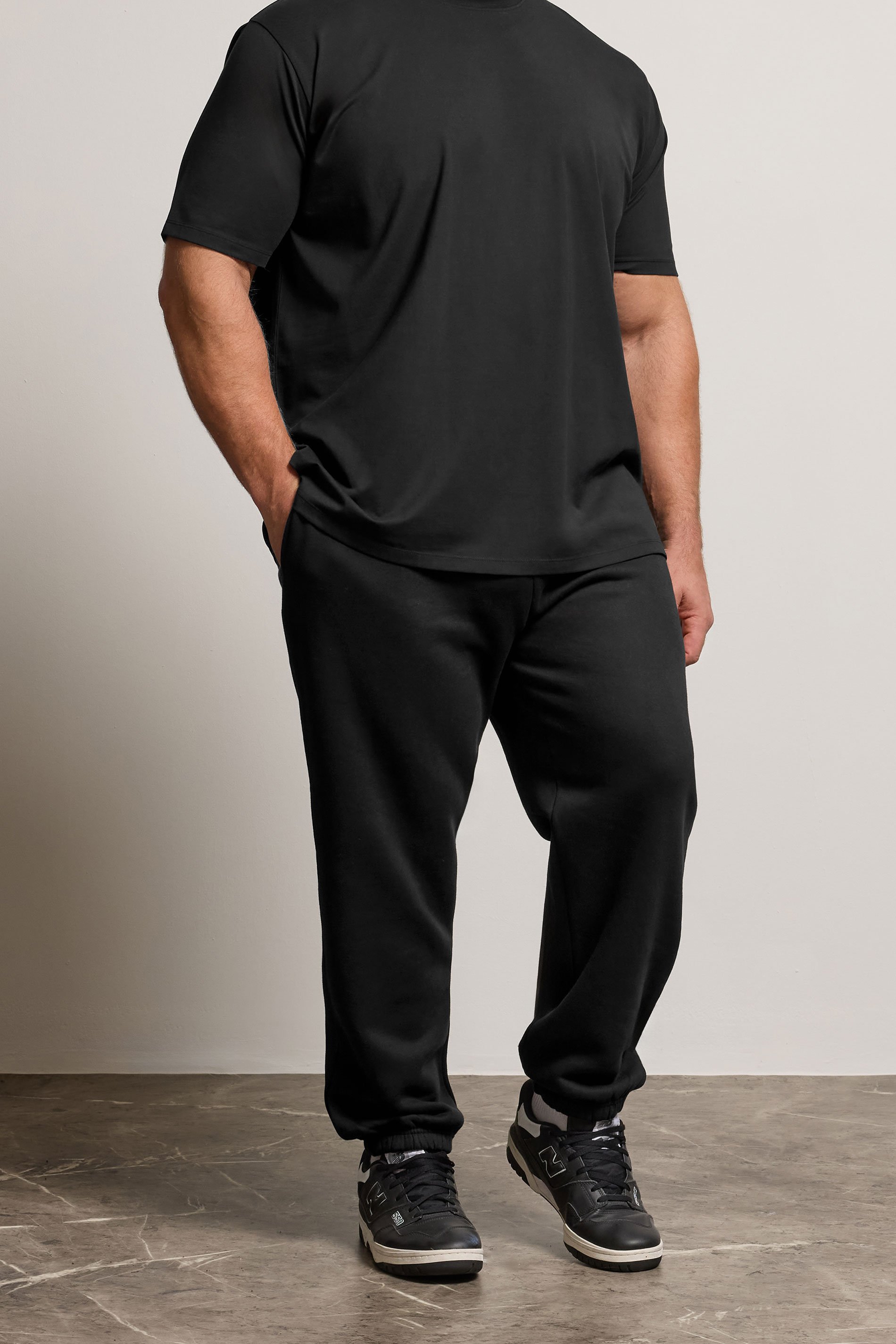 BadRhino Big & Tall Black Premium Cuffed Joggers | BadRhino 1