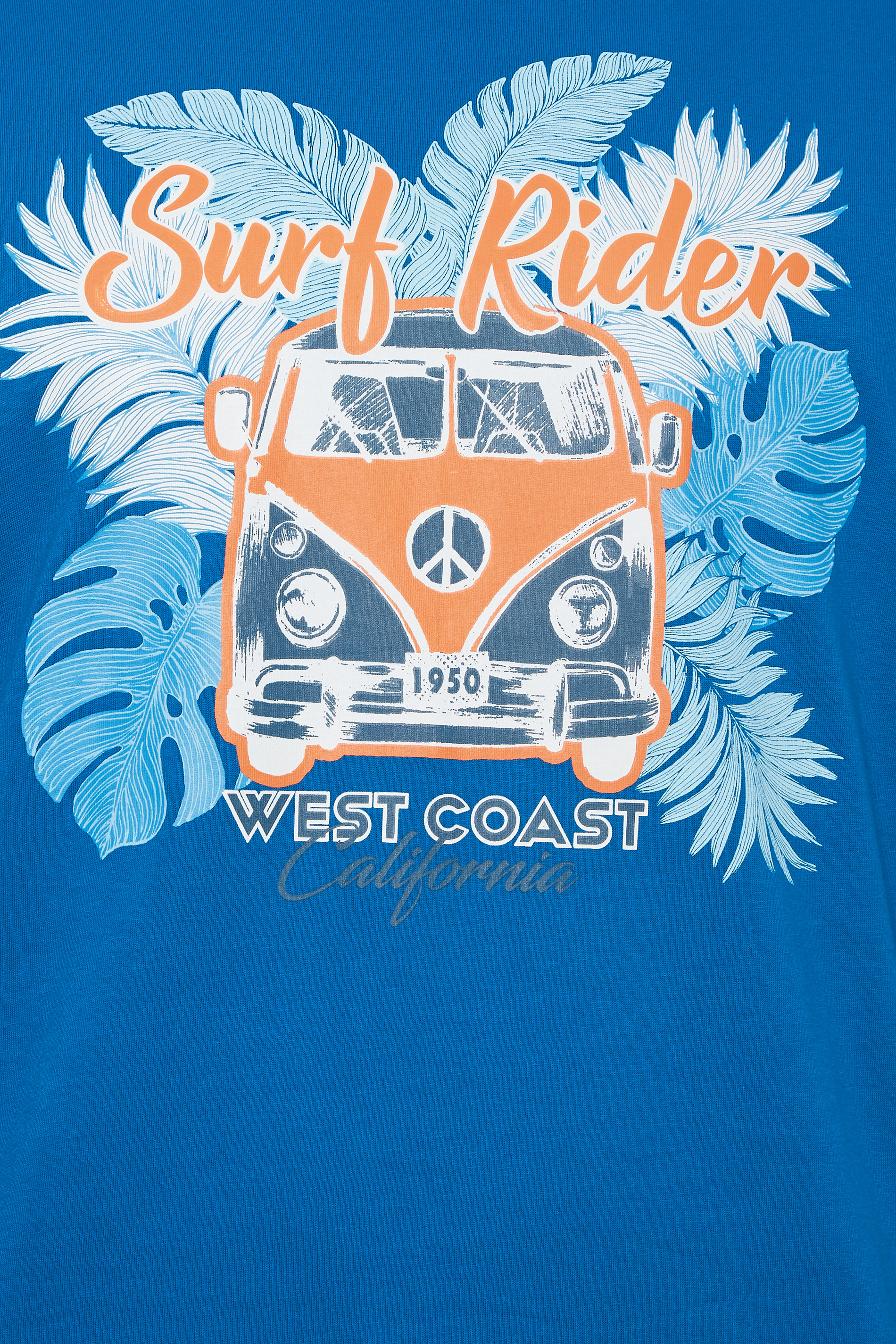 BadRhino Big & Tall Blue Surf Rider Print T-Shirt | BadRhino 2