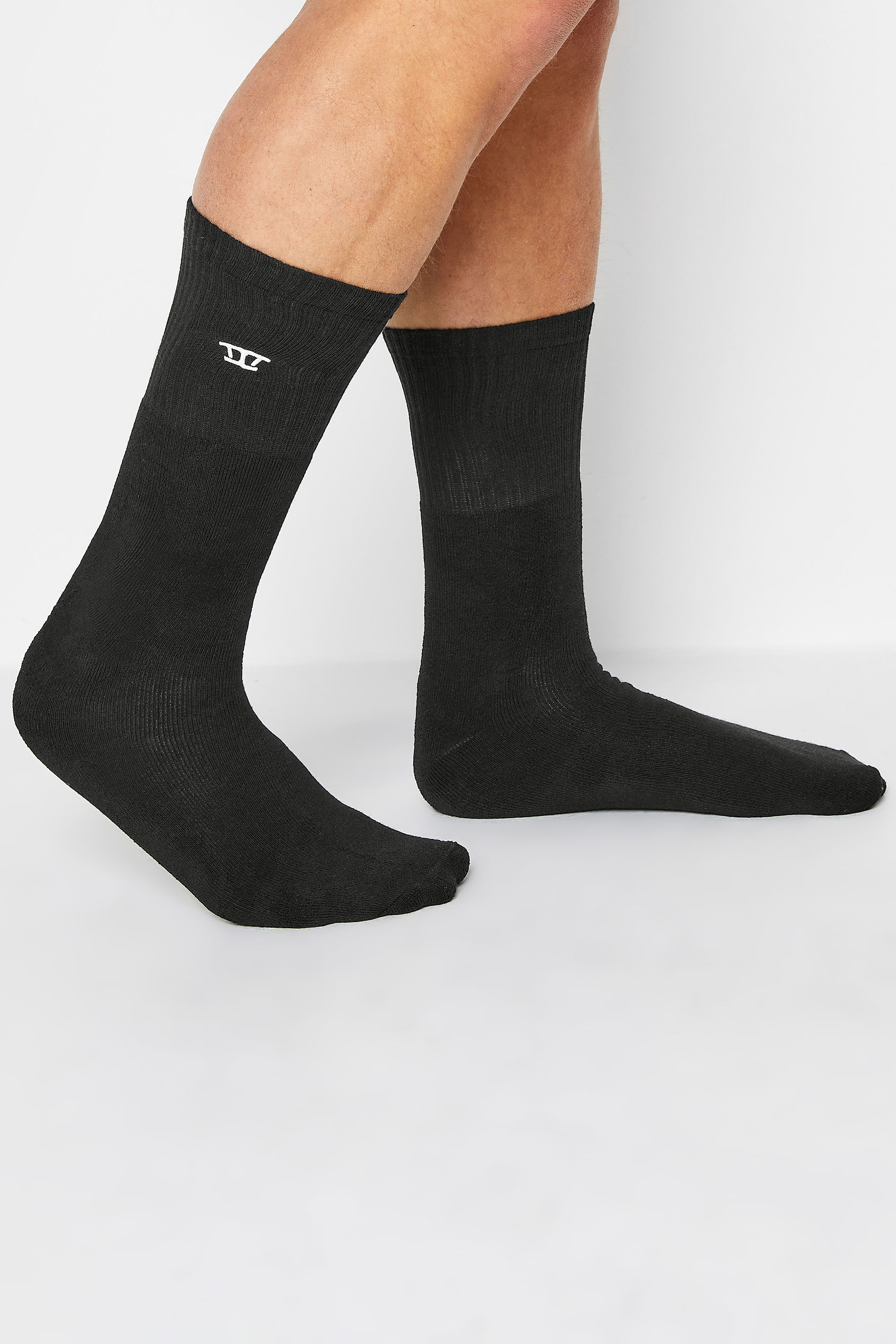 D555 2 PACK Black Sports Socks | BadRhino 2