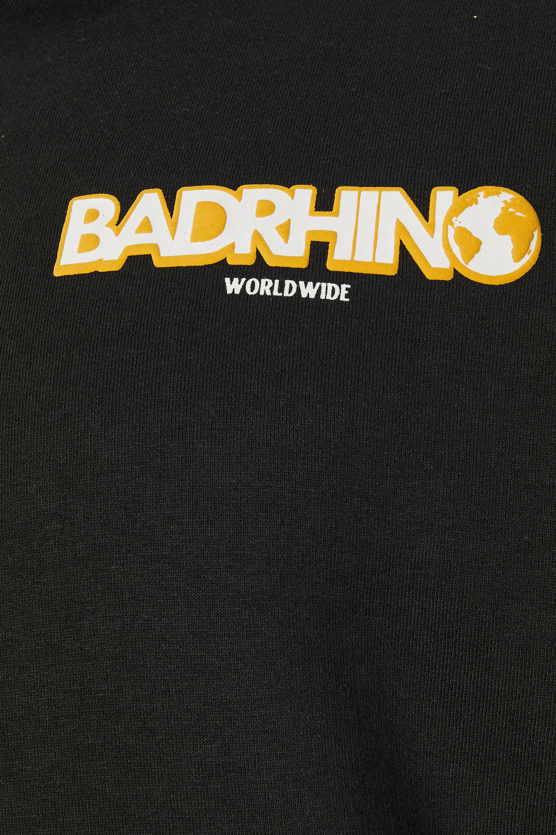 BadRhino Big & Tall Black Worldwide Map Zip Through Hoodie | BadRhino 8