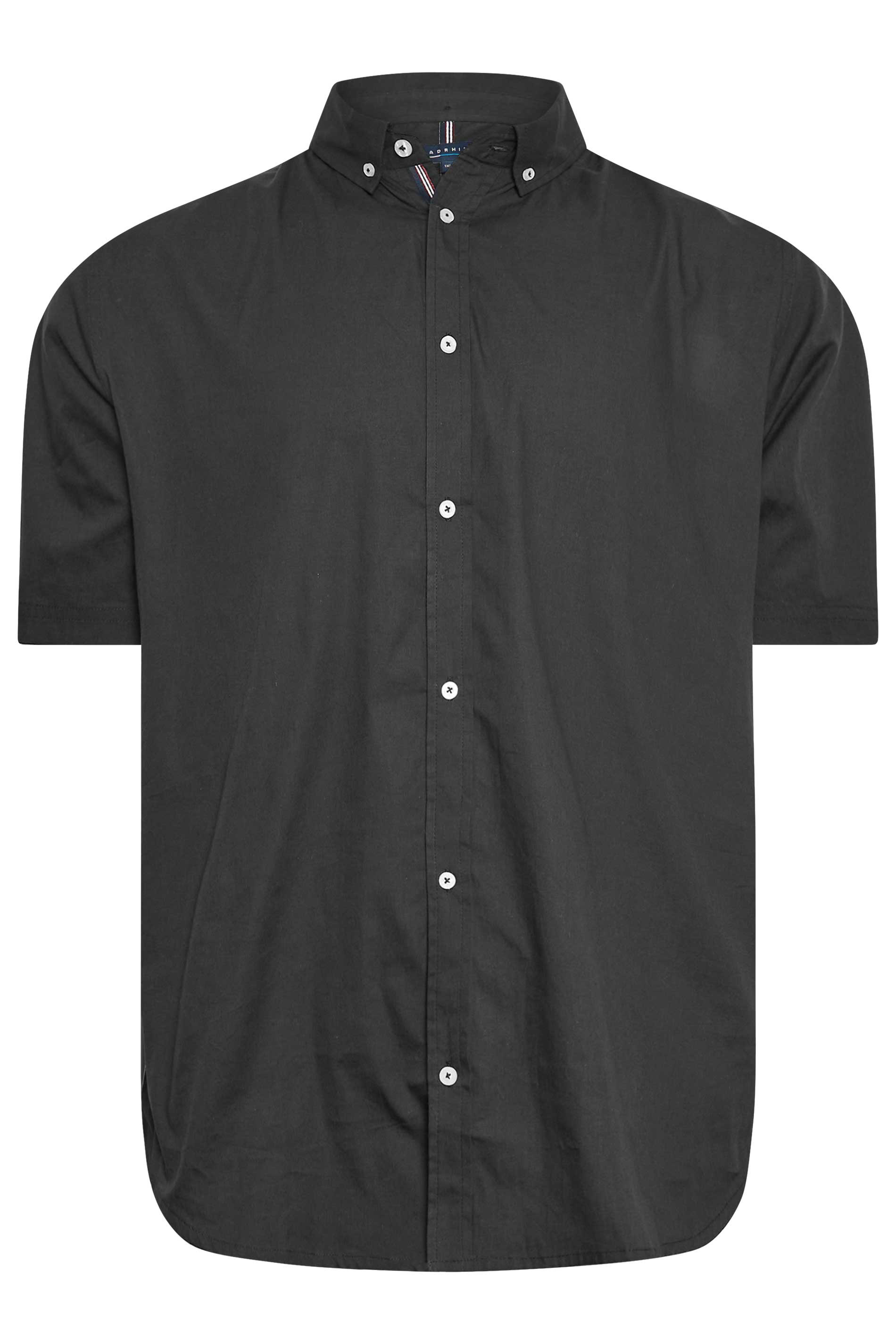 BadRhino Black Cotton Poplin Short Sleeve Shirt | BadRhino 2