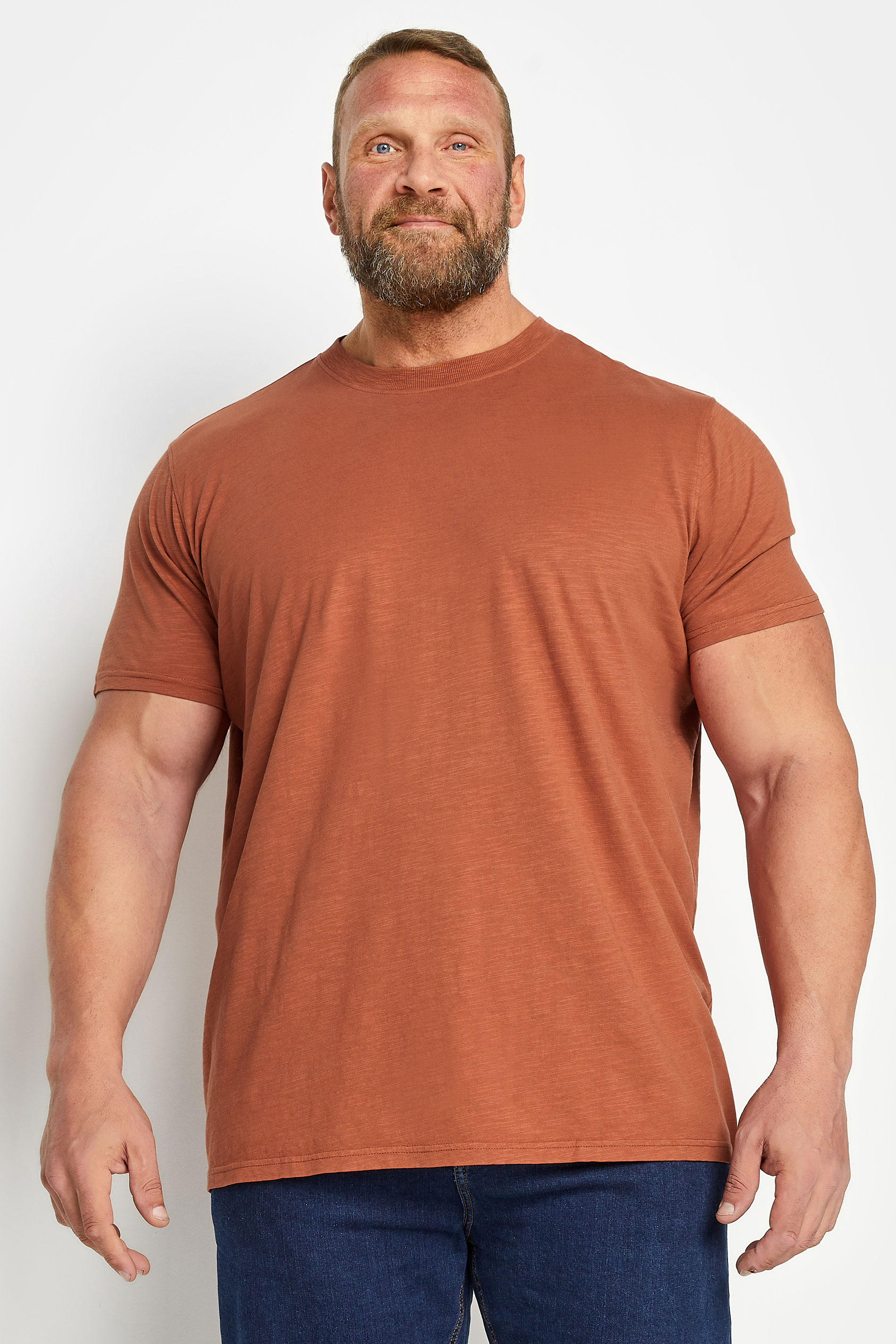 BadRhino Big & Tall Pecan Brown Slub T-Shirt | BadRhino 2