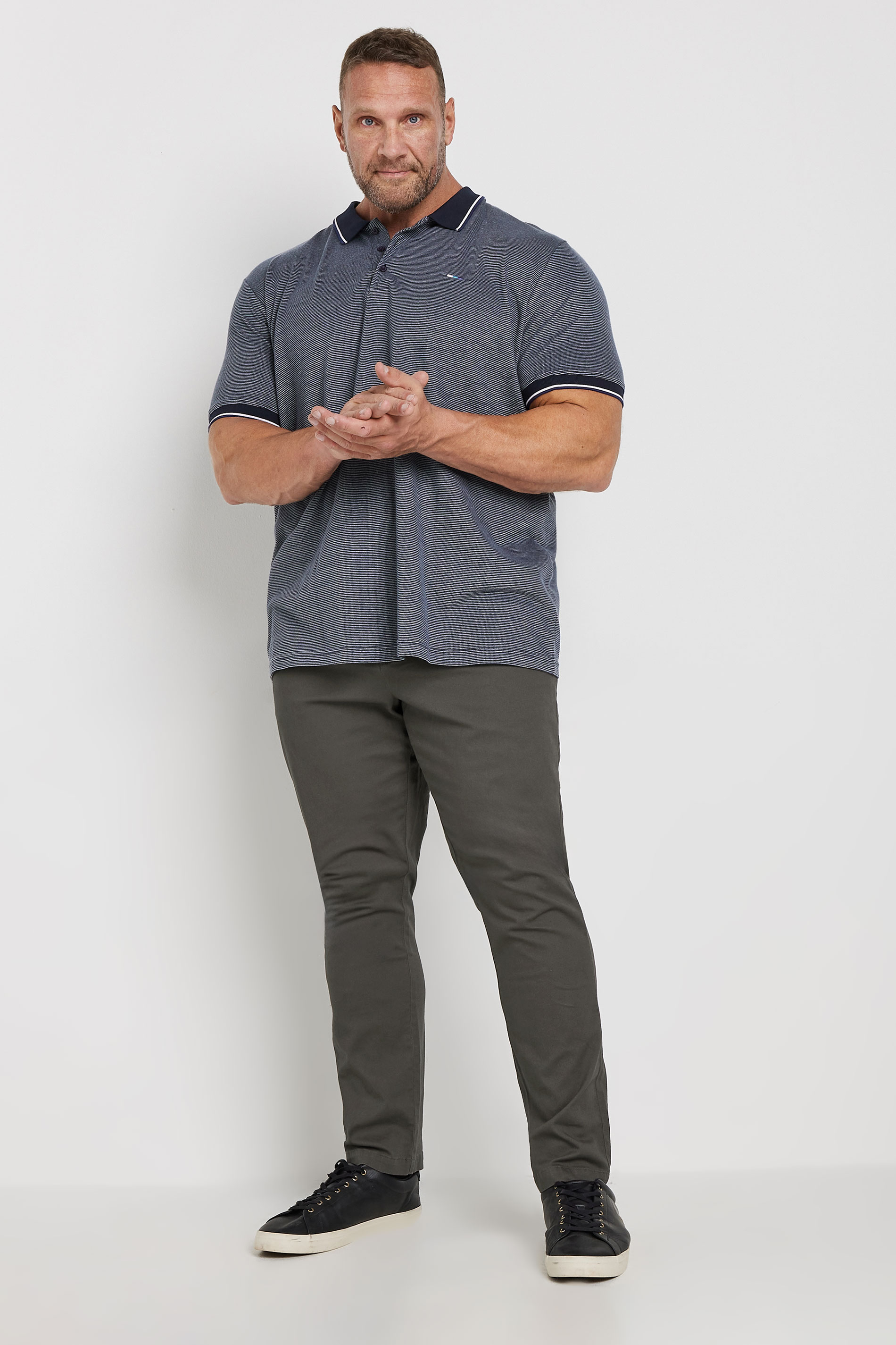 BadRhino Big & Tall Slate Grey Chino Trousers | BadRhino 3