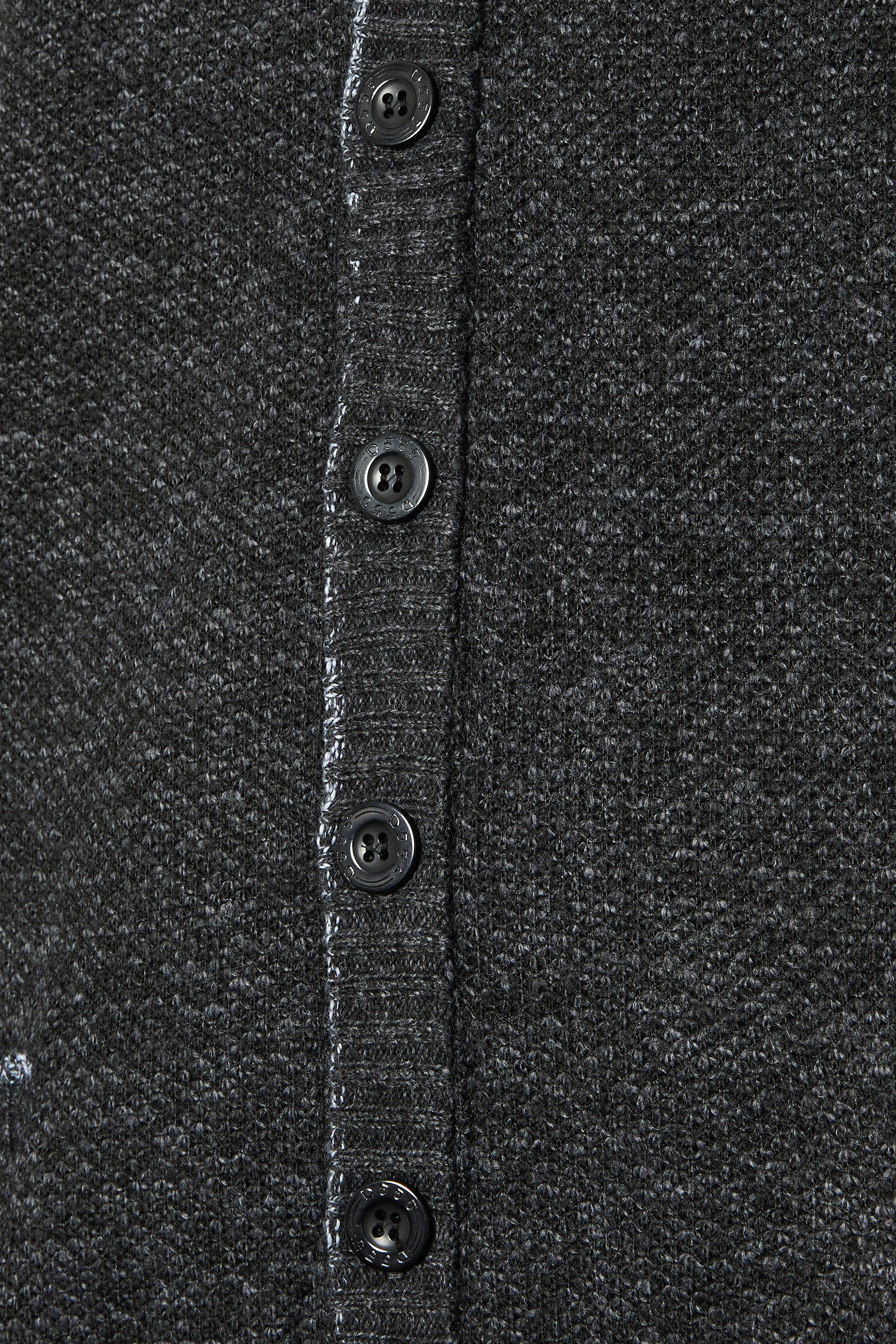 D555 Big & Tall Charcoal Grey Marl Knitted Cardigan | BadRhino 5