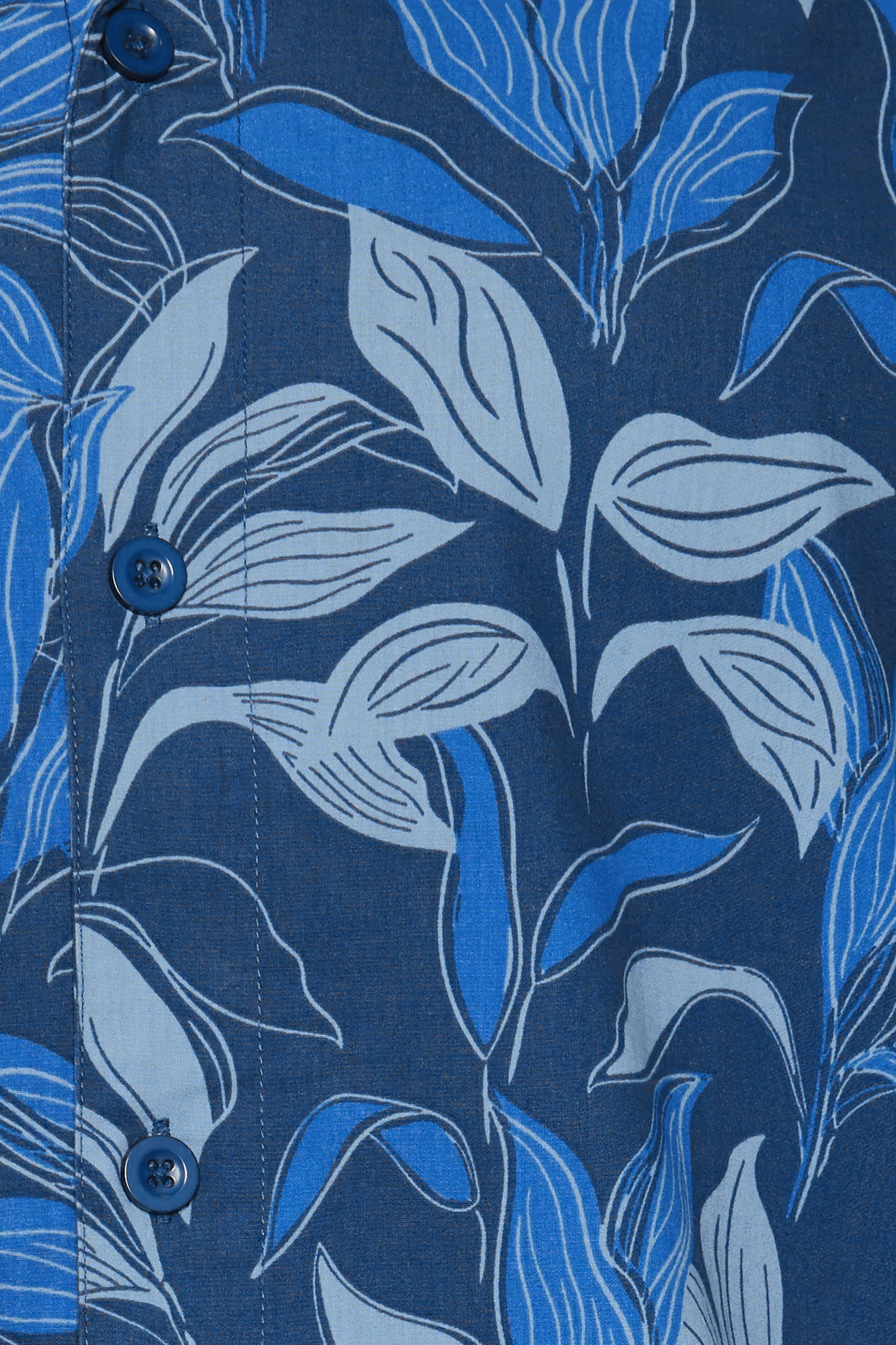 BadRhino Big & Tall Navy Blue Leaf Printed Shirt | BadRhino 7