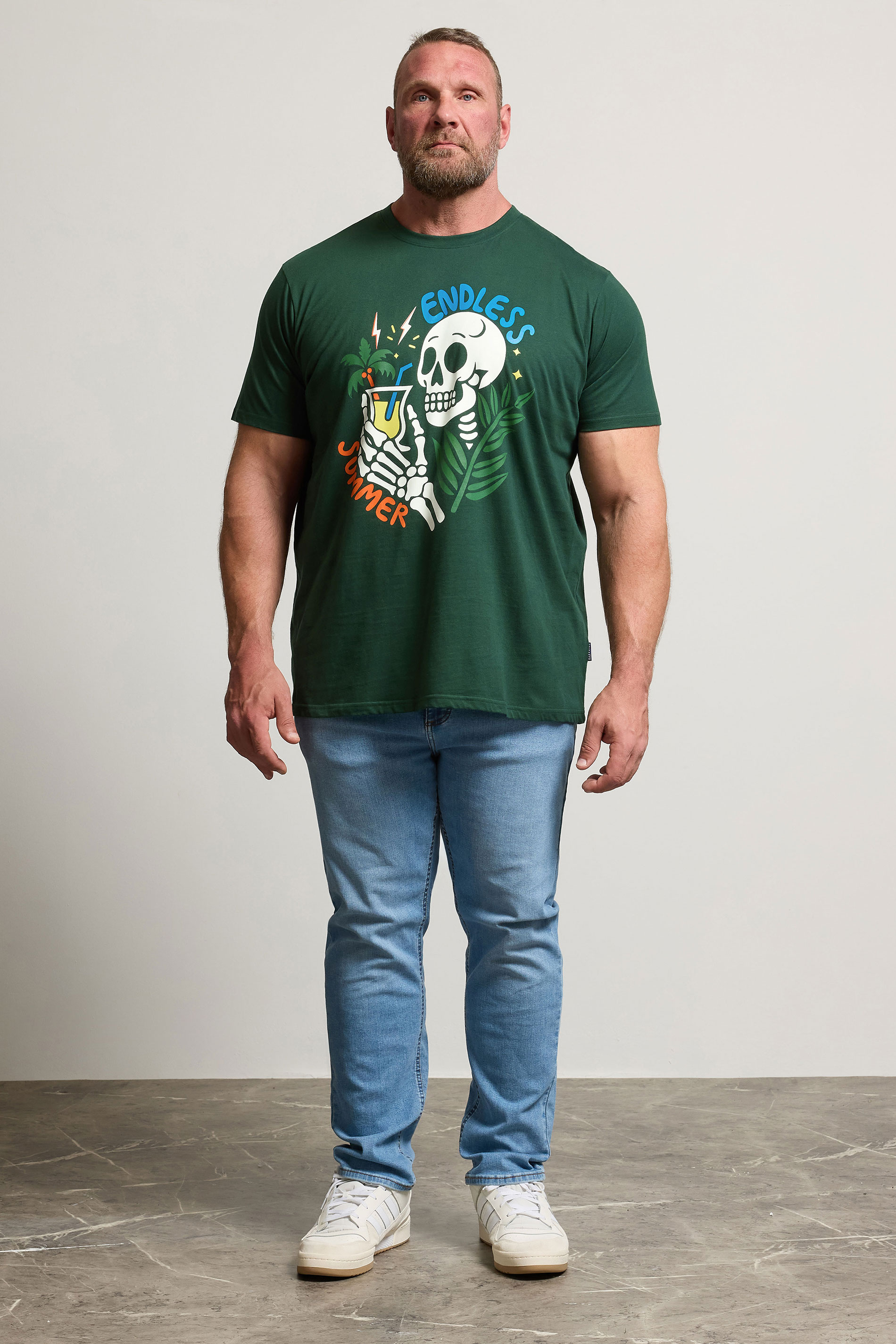 BadRhino Big & Tall Green 'Endless Summer' Graphic T-Shirt | BadRhino 2
