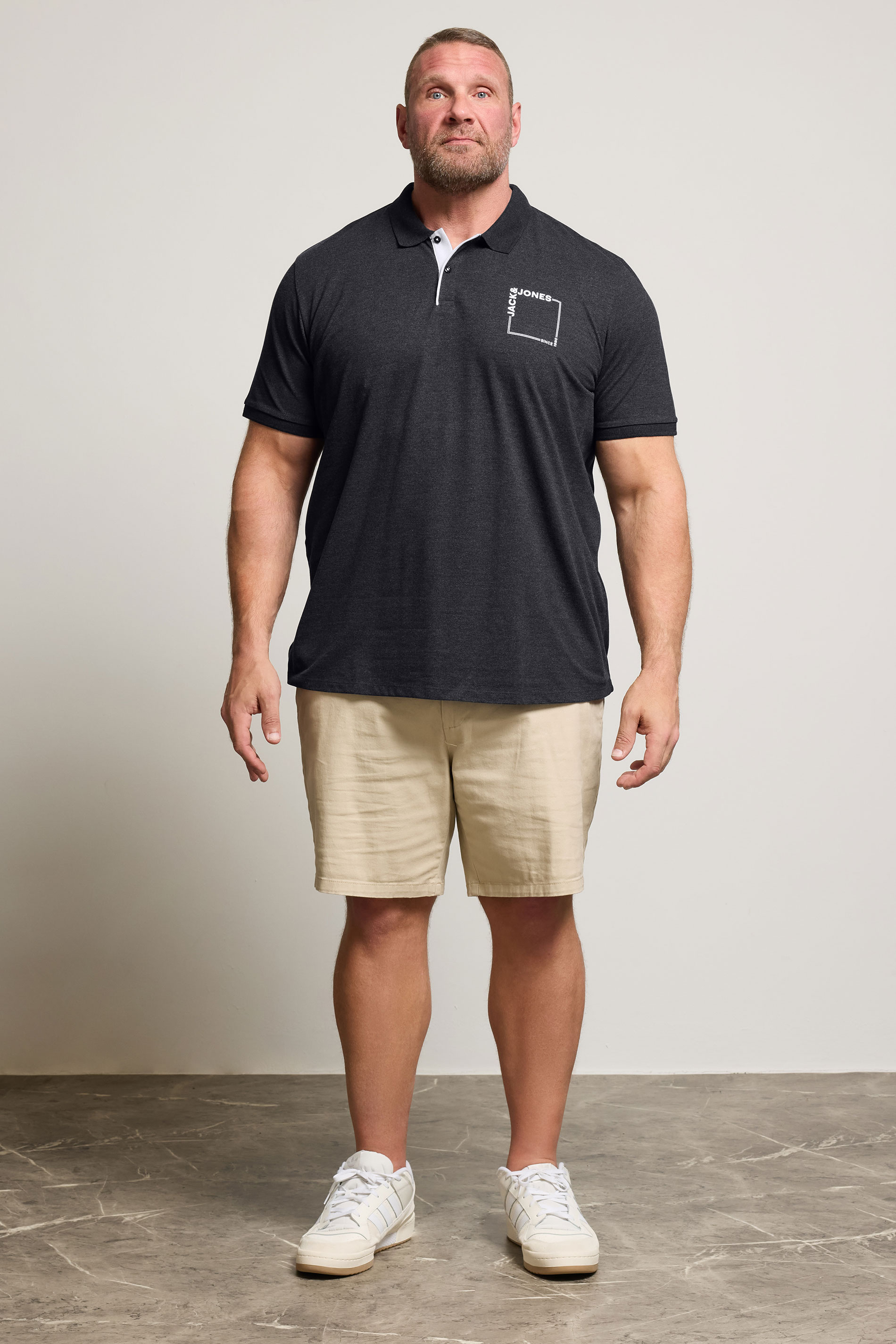 JACK & JONES Big & Tall Black Polo Shirt | BadRhino 2