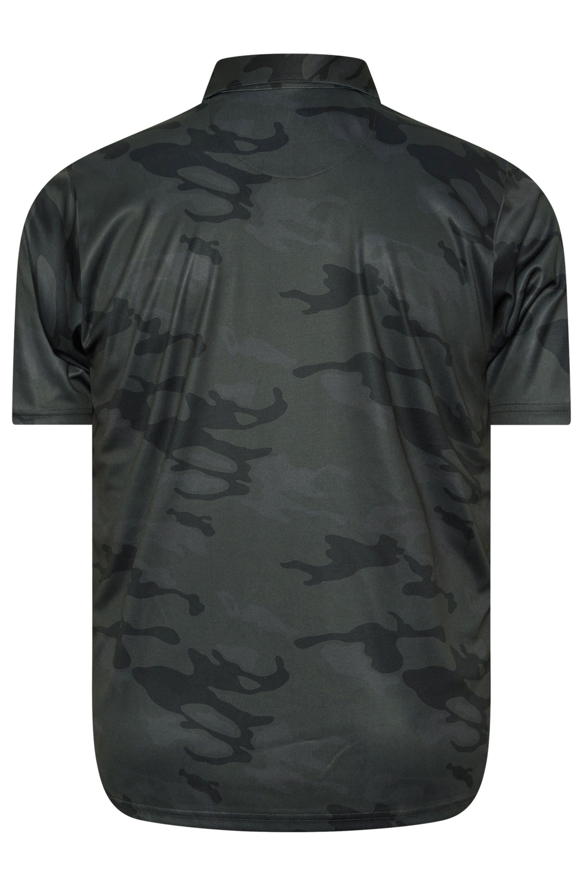 BadRhino Golf Big & Tall Black Camo Print Polo Shirt | BadRhino 8