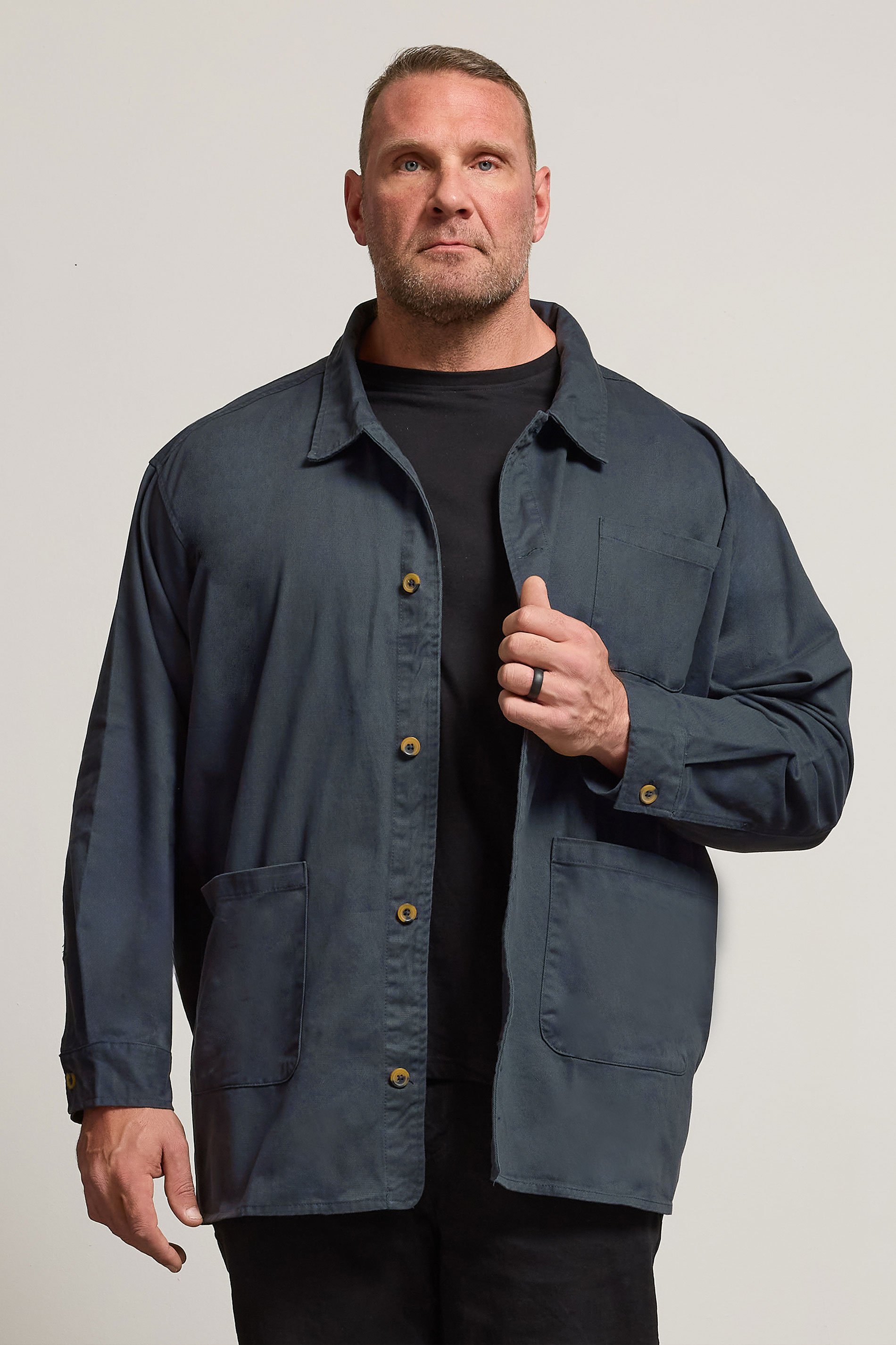 BadRhino Big & Tall Navy Blue Overshirt | BadRhino 1